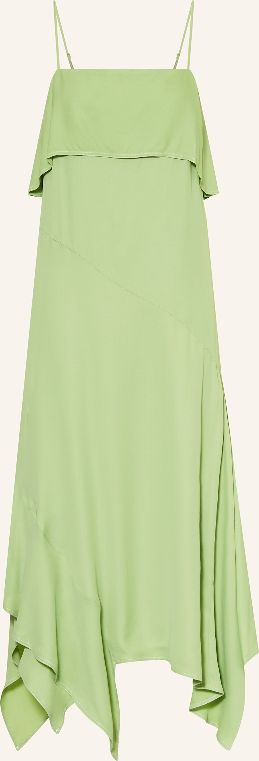 Reiss Kleid Alba Mit Volants gruen