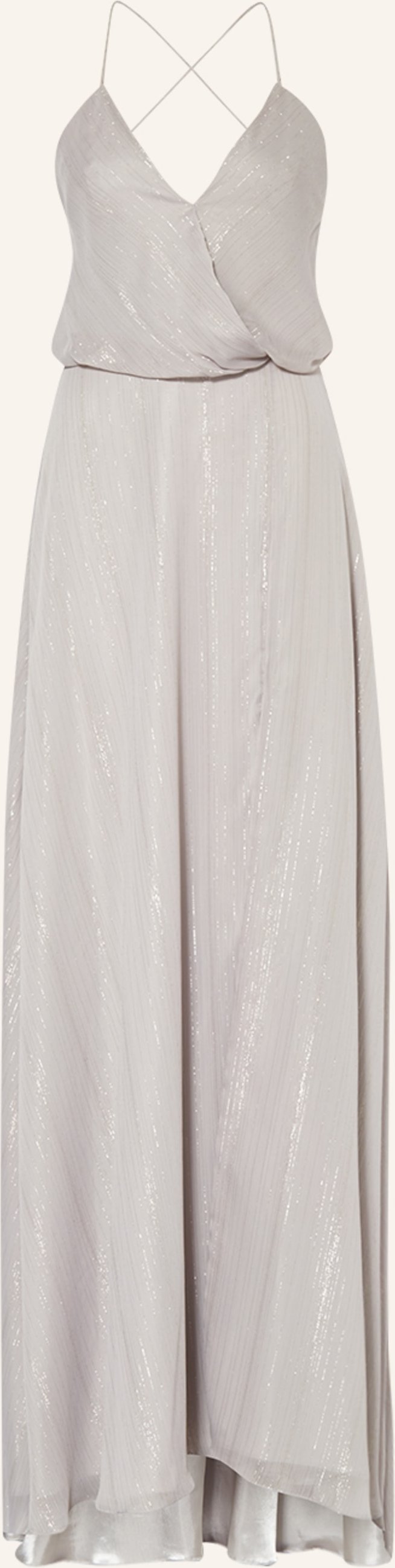 Unique Abendkleid Mit Glitzergarn grau
