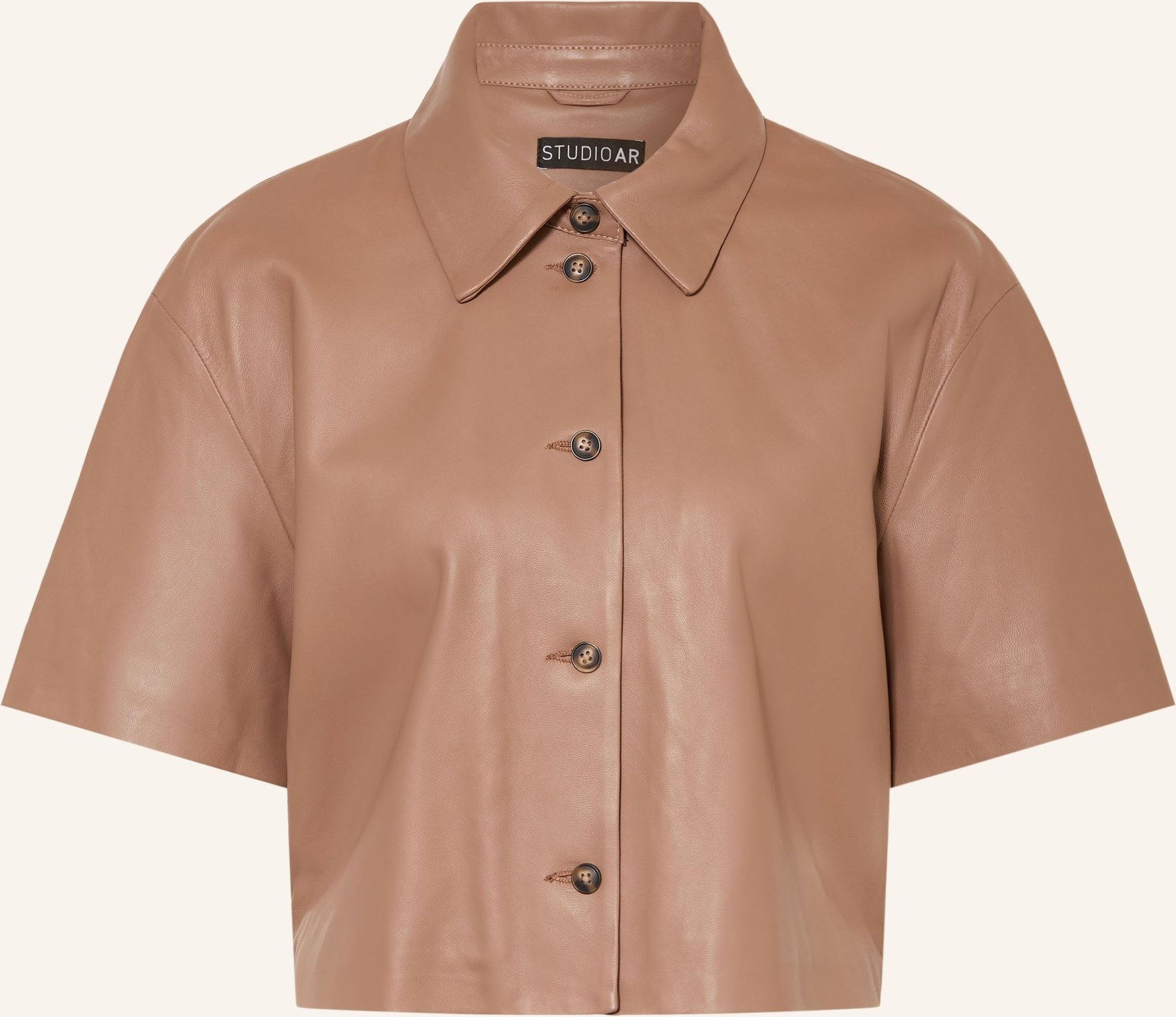 Studio Ar Kastenjacke Eveline Aus Leder braun