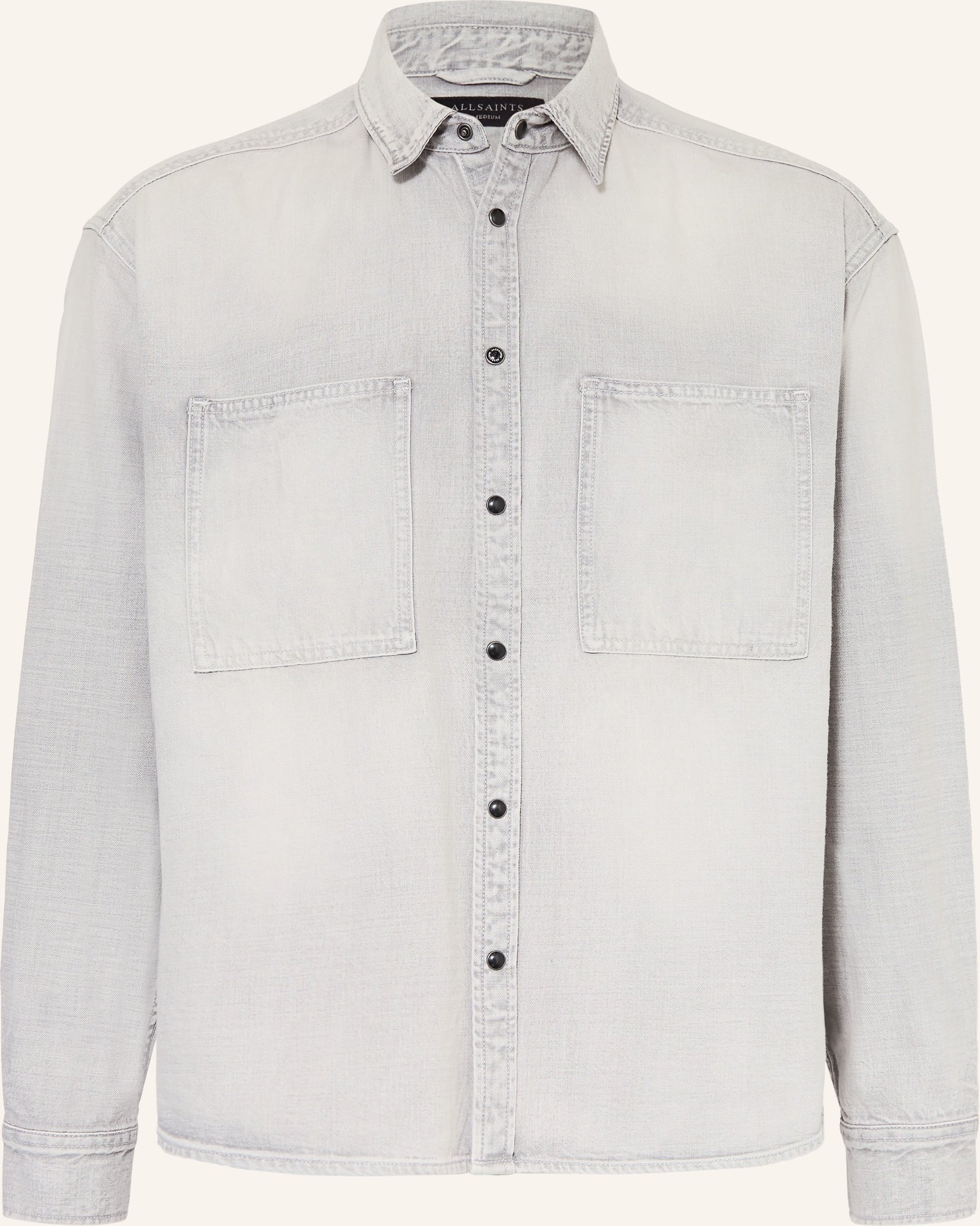 Thumbnail - Allsaints Jeanshemd Al Denim Comfort Fit grau