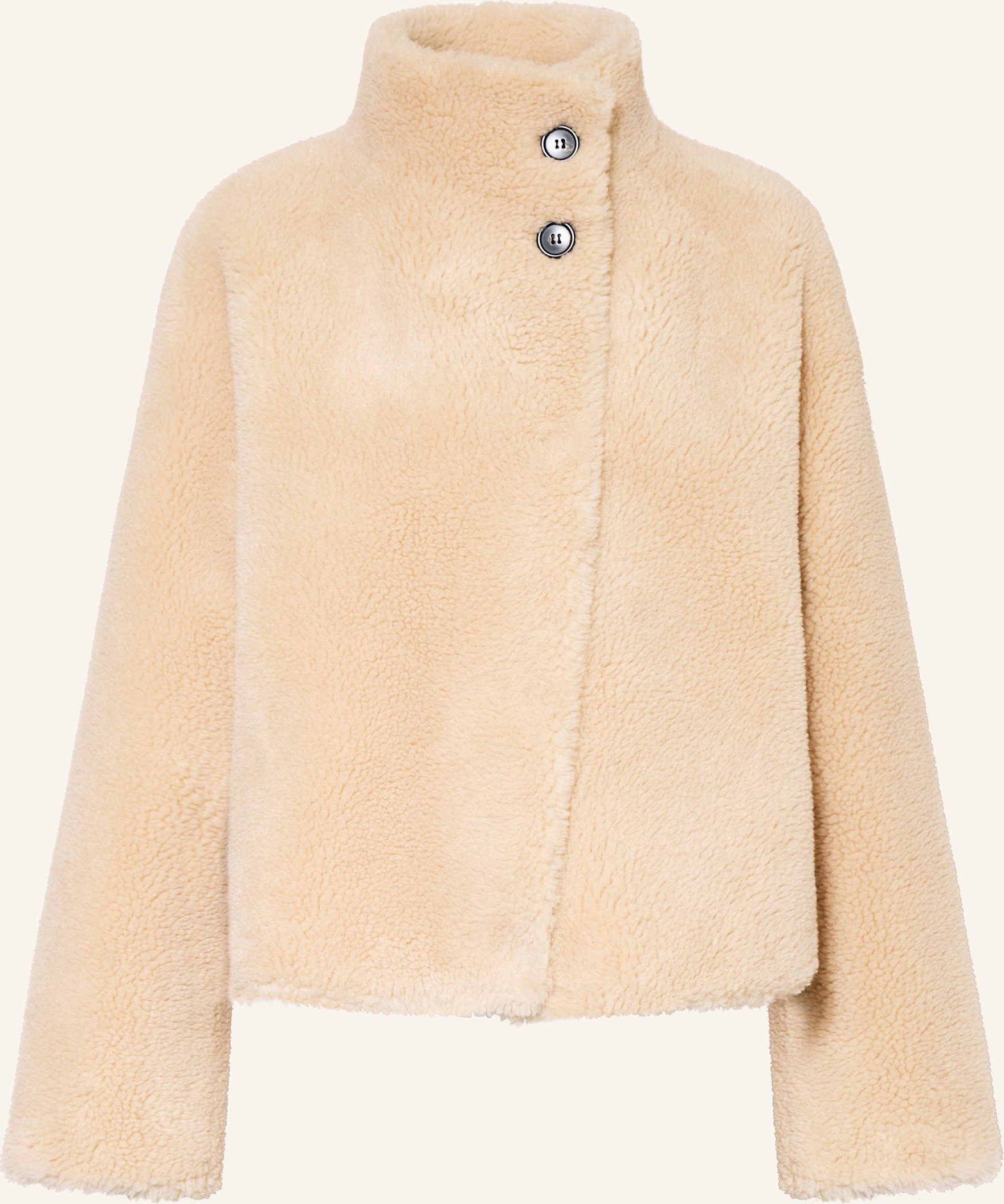 Thumbnail - Studio Ar Teddyfell-Jacke Mallow Zum Wenden beige