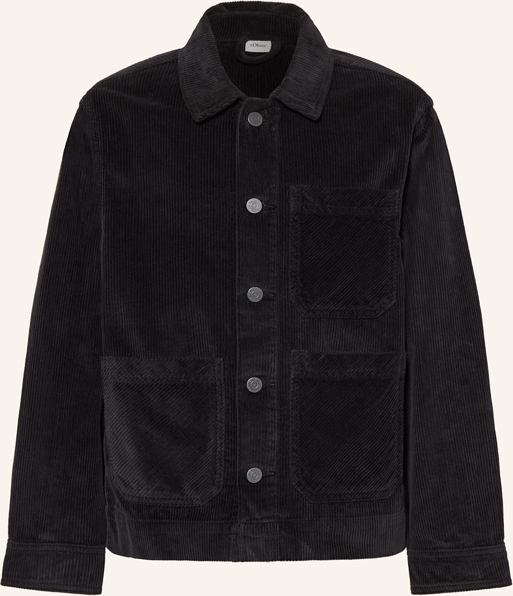 S.Oliver Red Cord-Overjacket schwarz