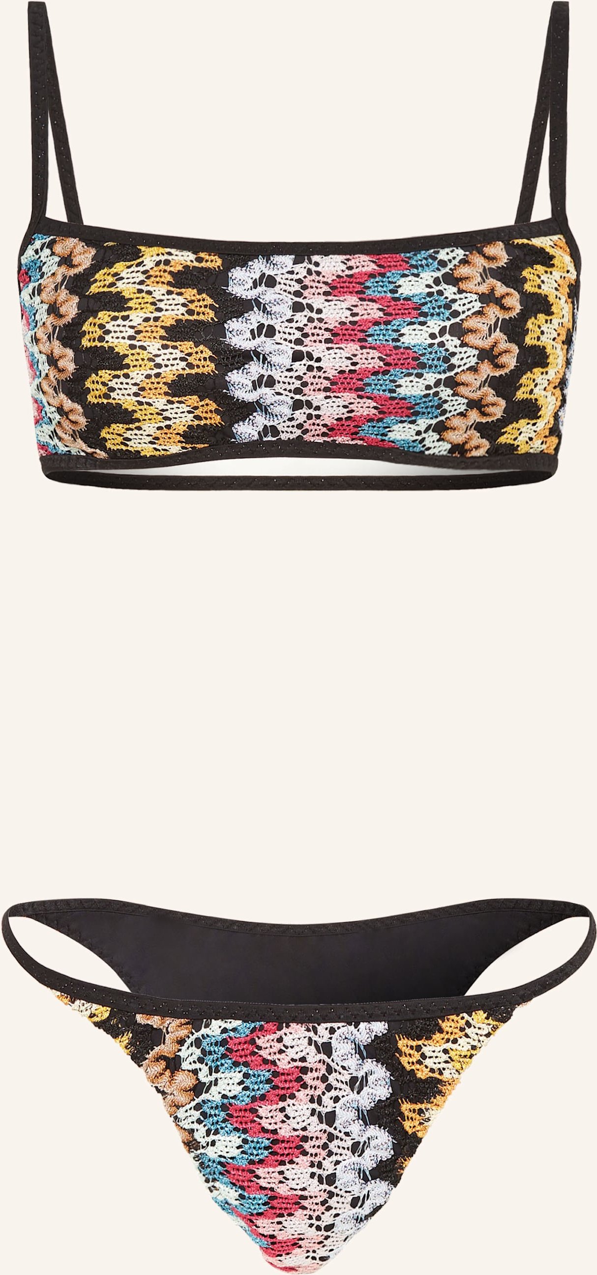 Missoni Bustier-Bikini Mit Glitzergarn schwarz