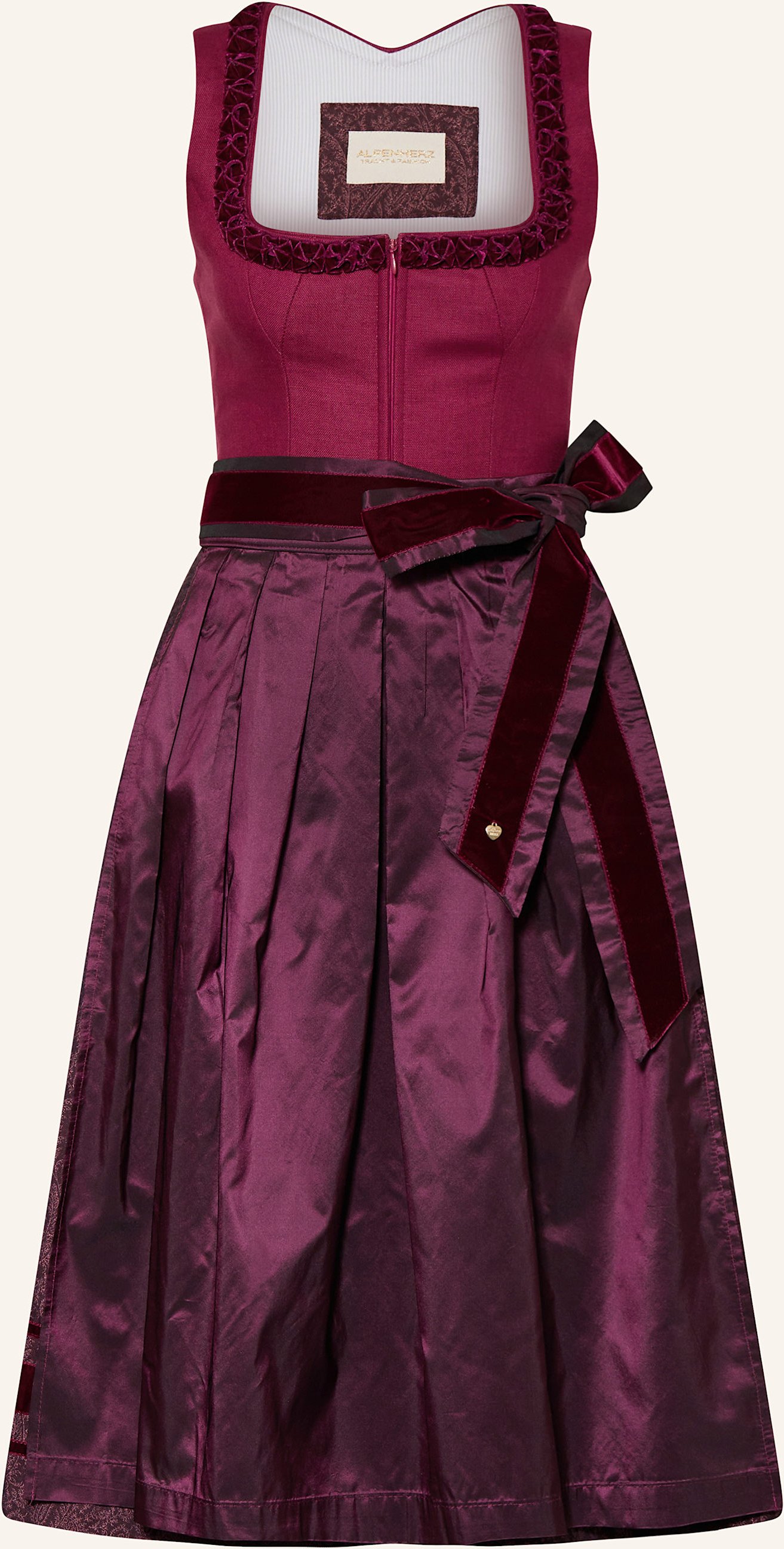 Alpenherz Leinendirndl Katalina pink