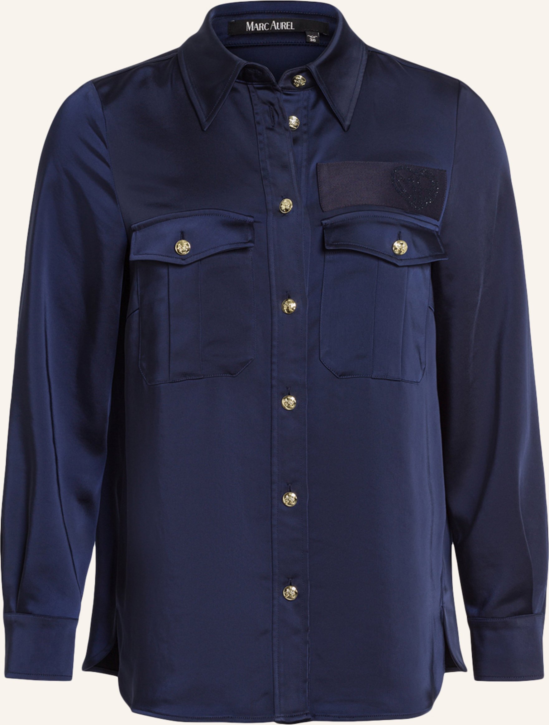 Marc Aurel Satin-Top blau