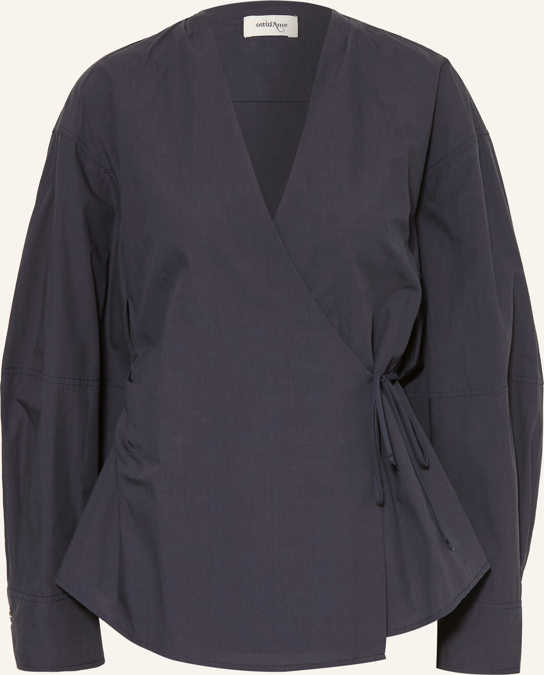 Ottod'ame Wickelbluse blau