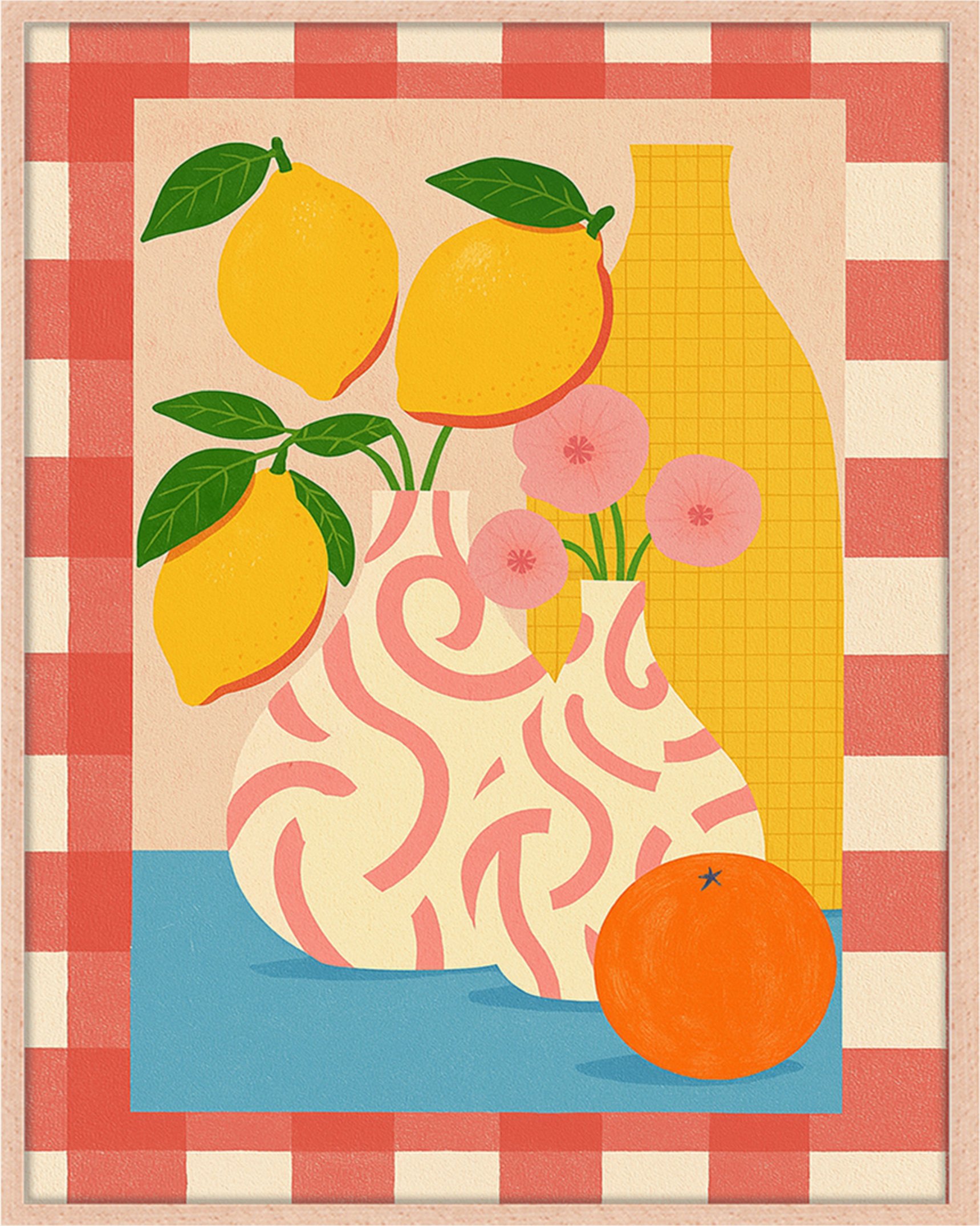 Liv Corday Wandbild Fruchtige Harmonie Mit Rahmen braun