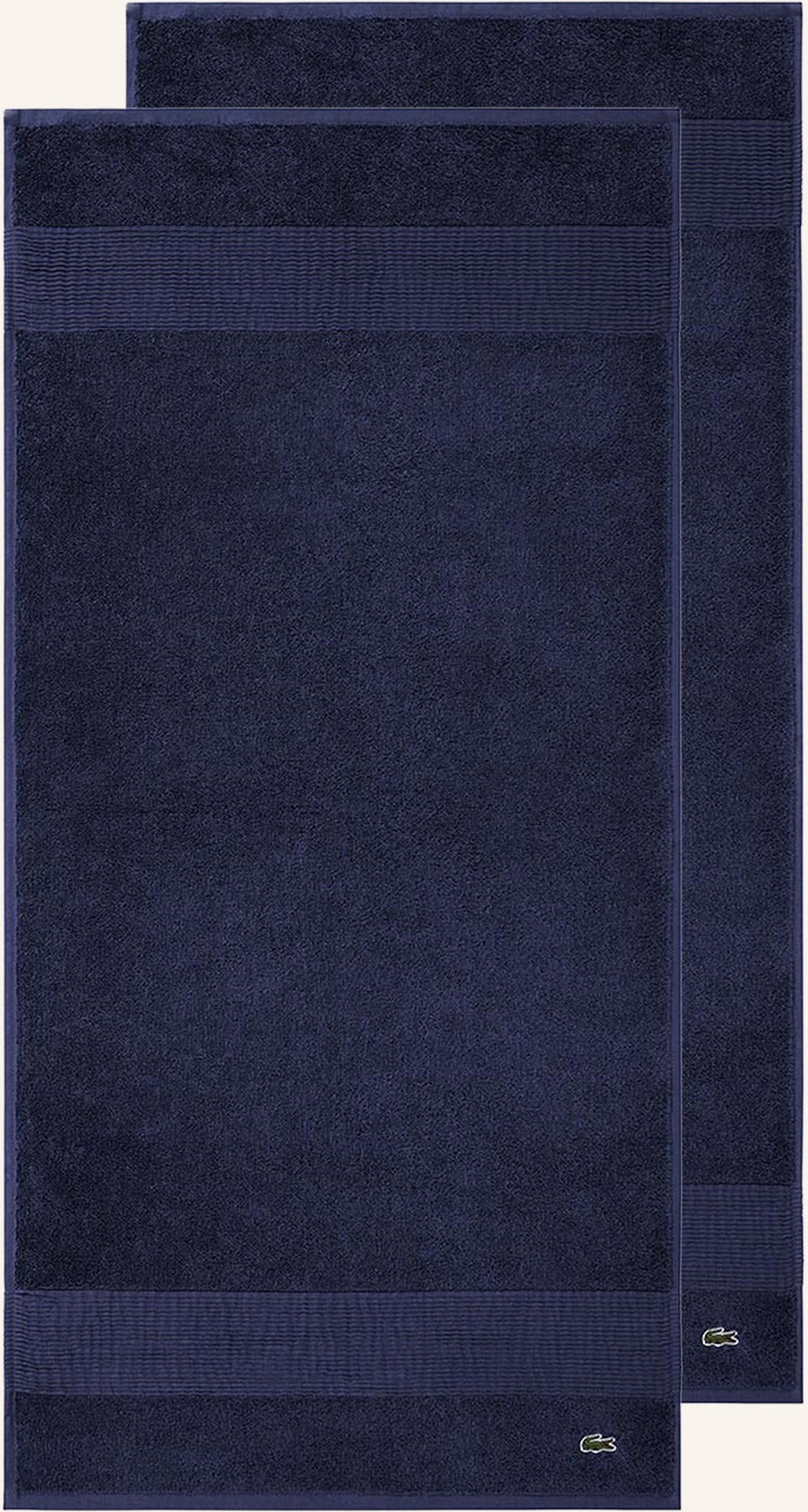 Lacoste Gästetuch 2er Set Llecroco blau