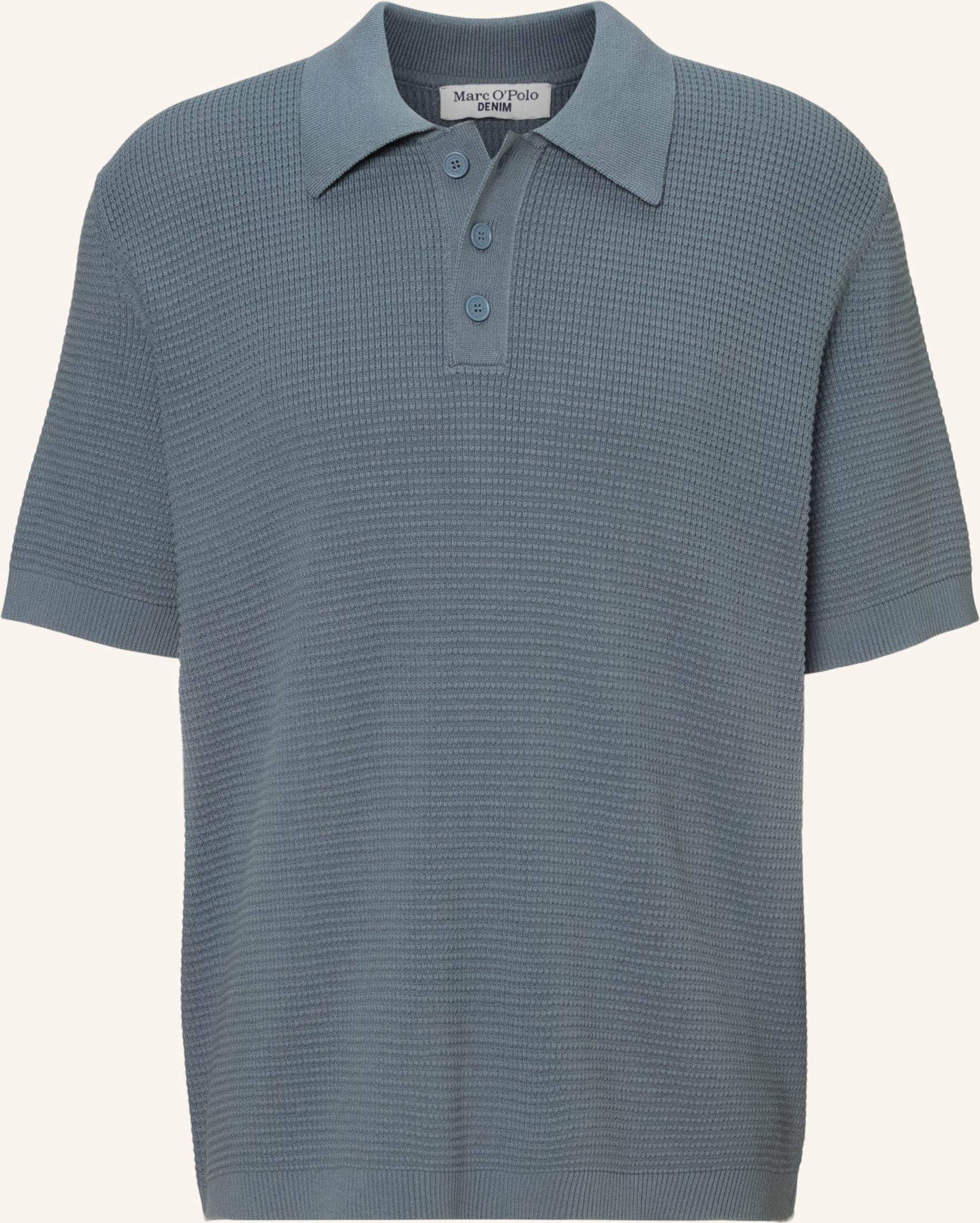 Marc O'polo Denim Strick Poloshirt blau