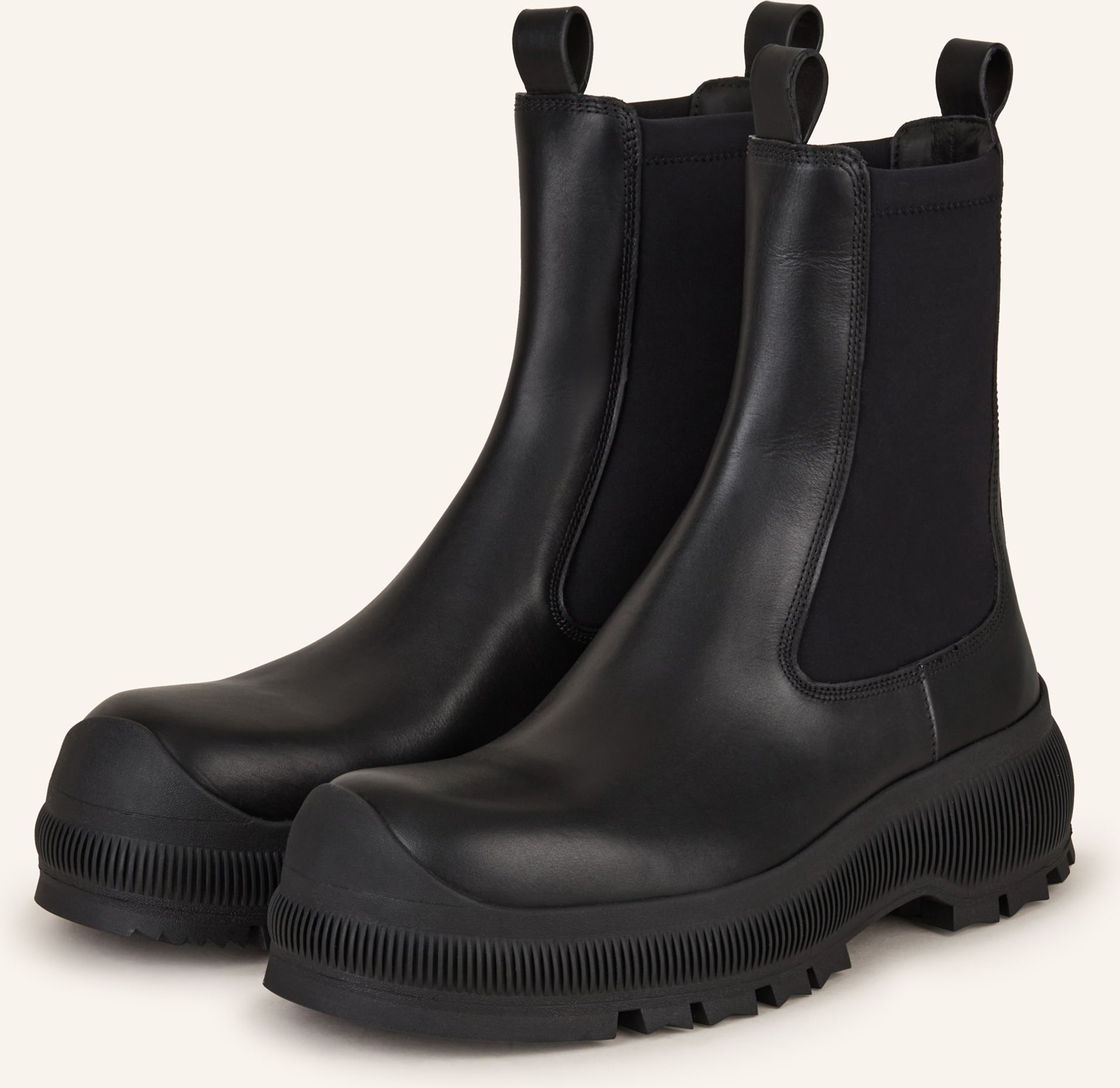 Jil Sander Chelsea-Boots schwarz