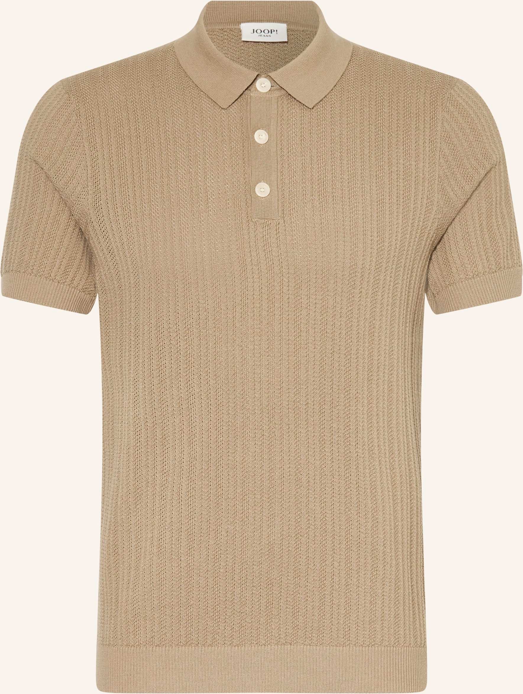 Thumbnail - Joop! Jeans Strick-Poloshirt Colinor beige