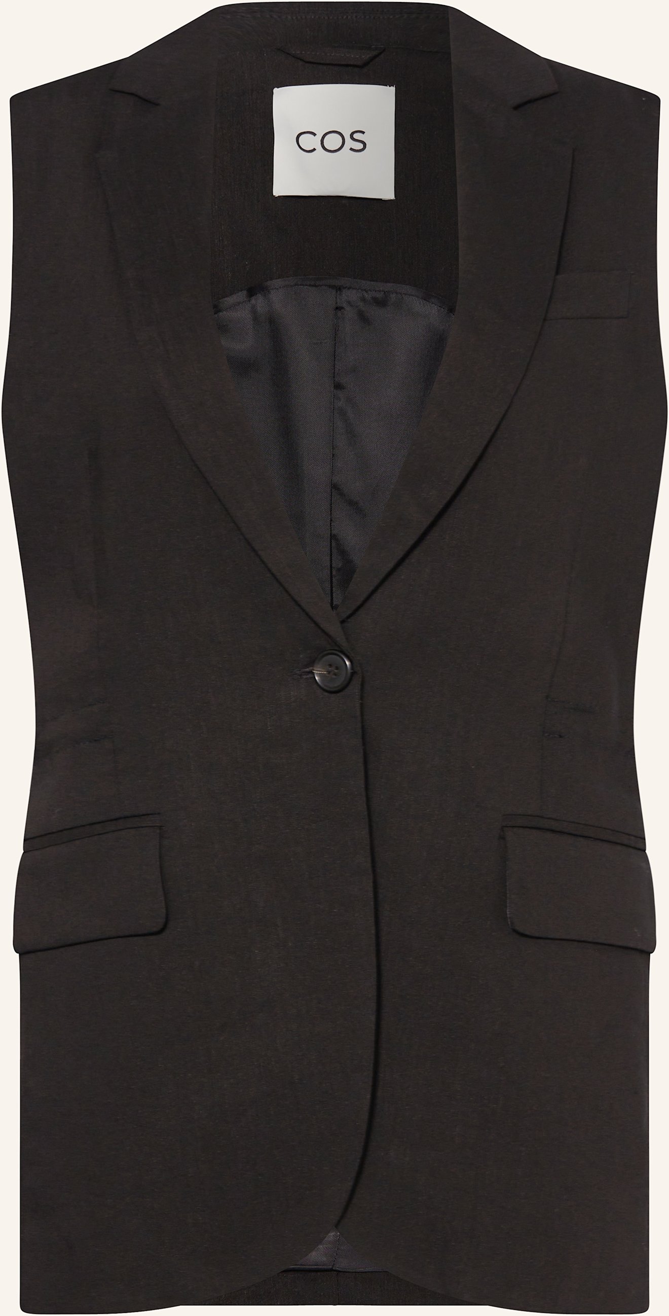 Cos Blazerweste schwarz