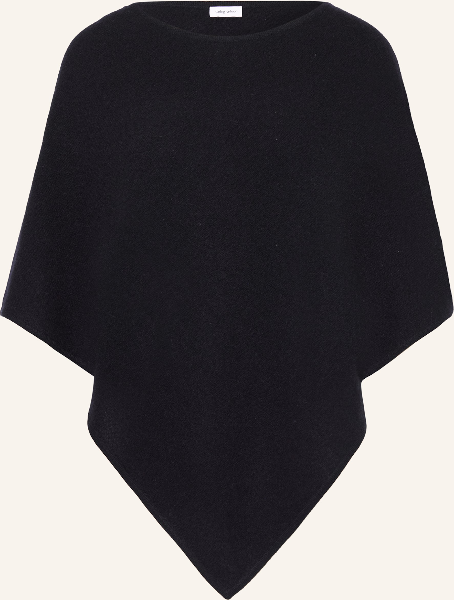 Darling Harbour Poncho Aus Cashmere schwarz