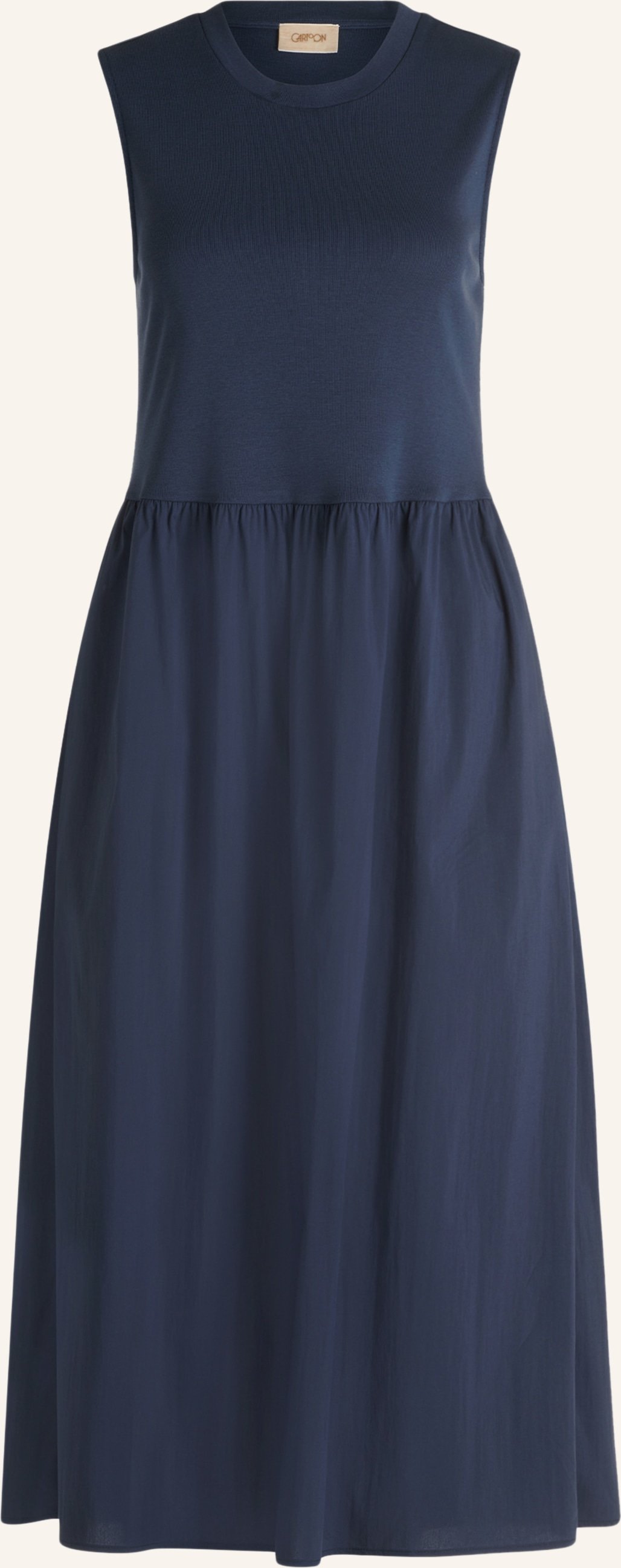 Cartoon Kleid Im Materialmix blau