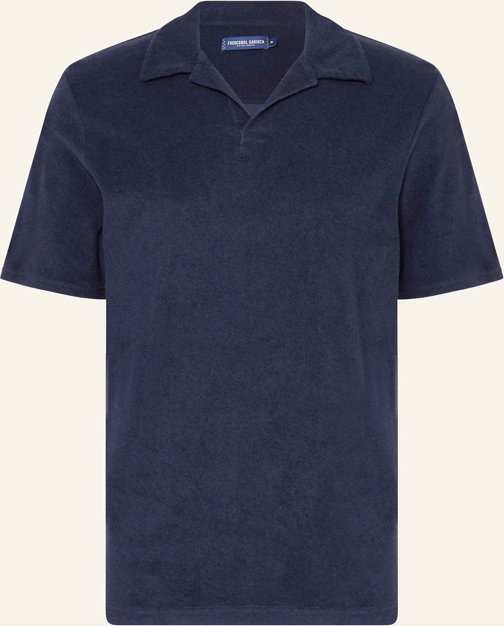 Frescobol Carioca Frottee-Poloshirt Faustino blau