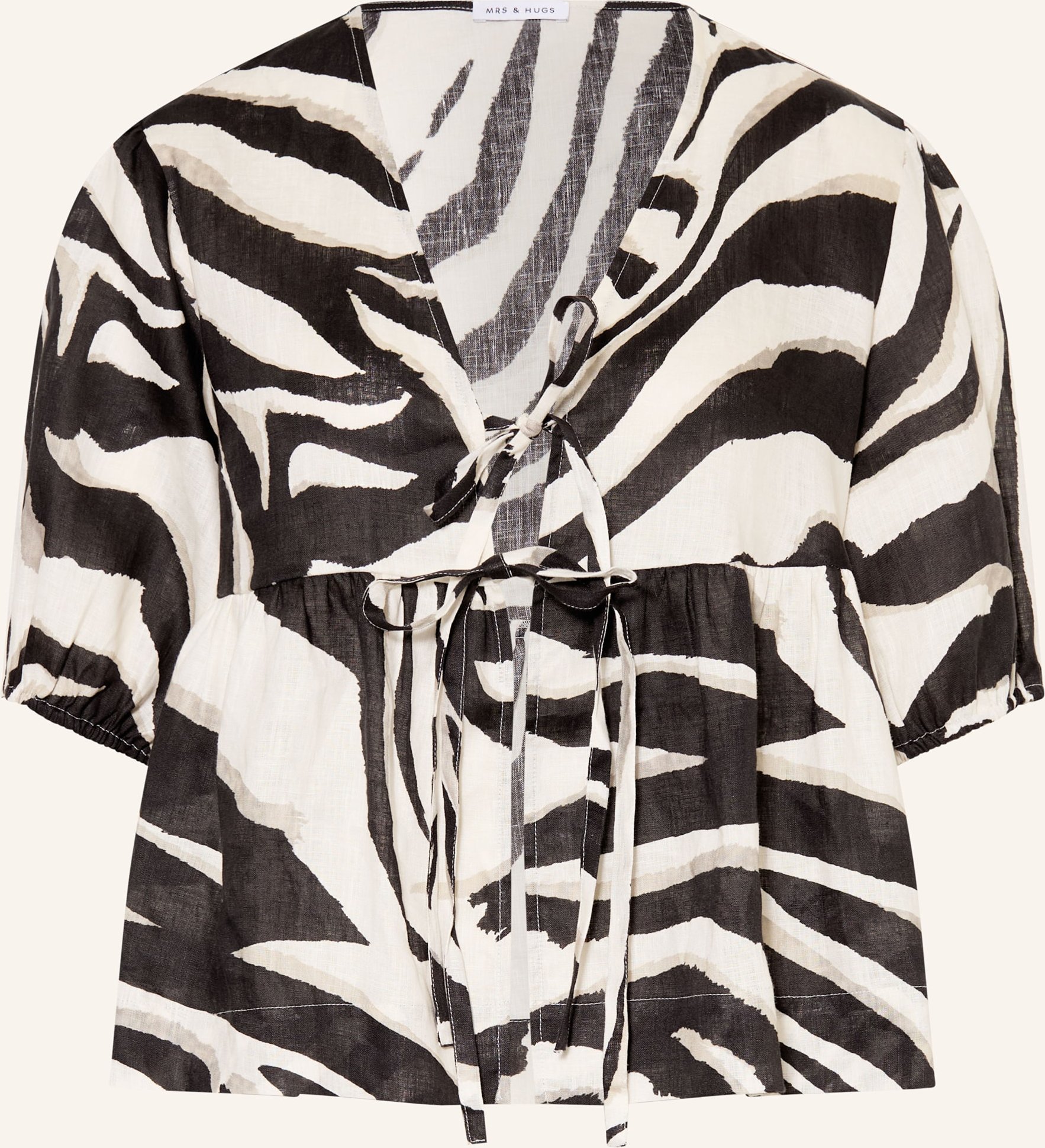 Mrs & Hugs Leinenbluse weiss