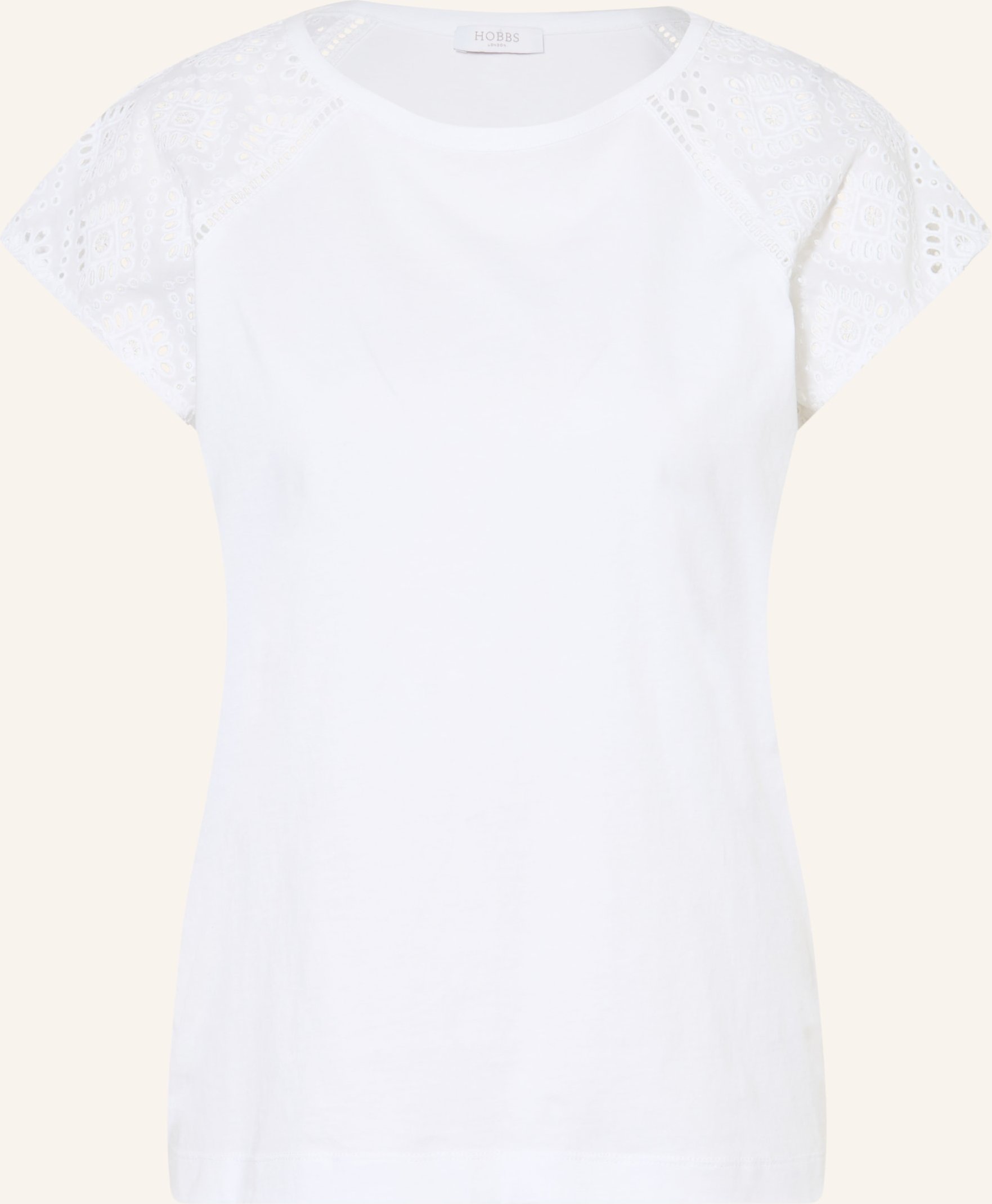 Hobbs T-Shirt Ivana Mit Spitze weiss