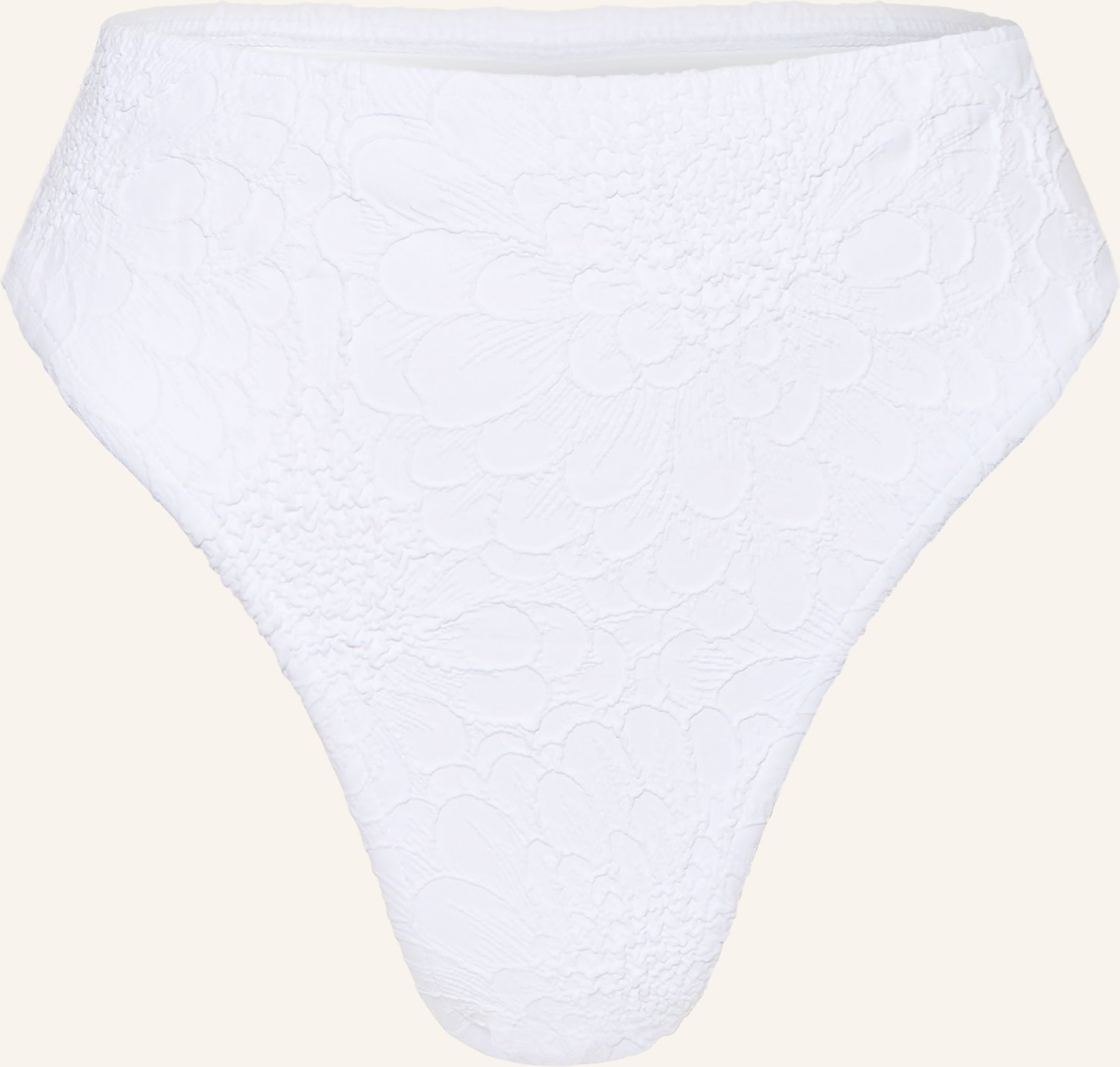 Farm Rio Highwaist-Bikini-Hose White Gerbera Daisy weiss