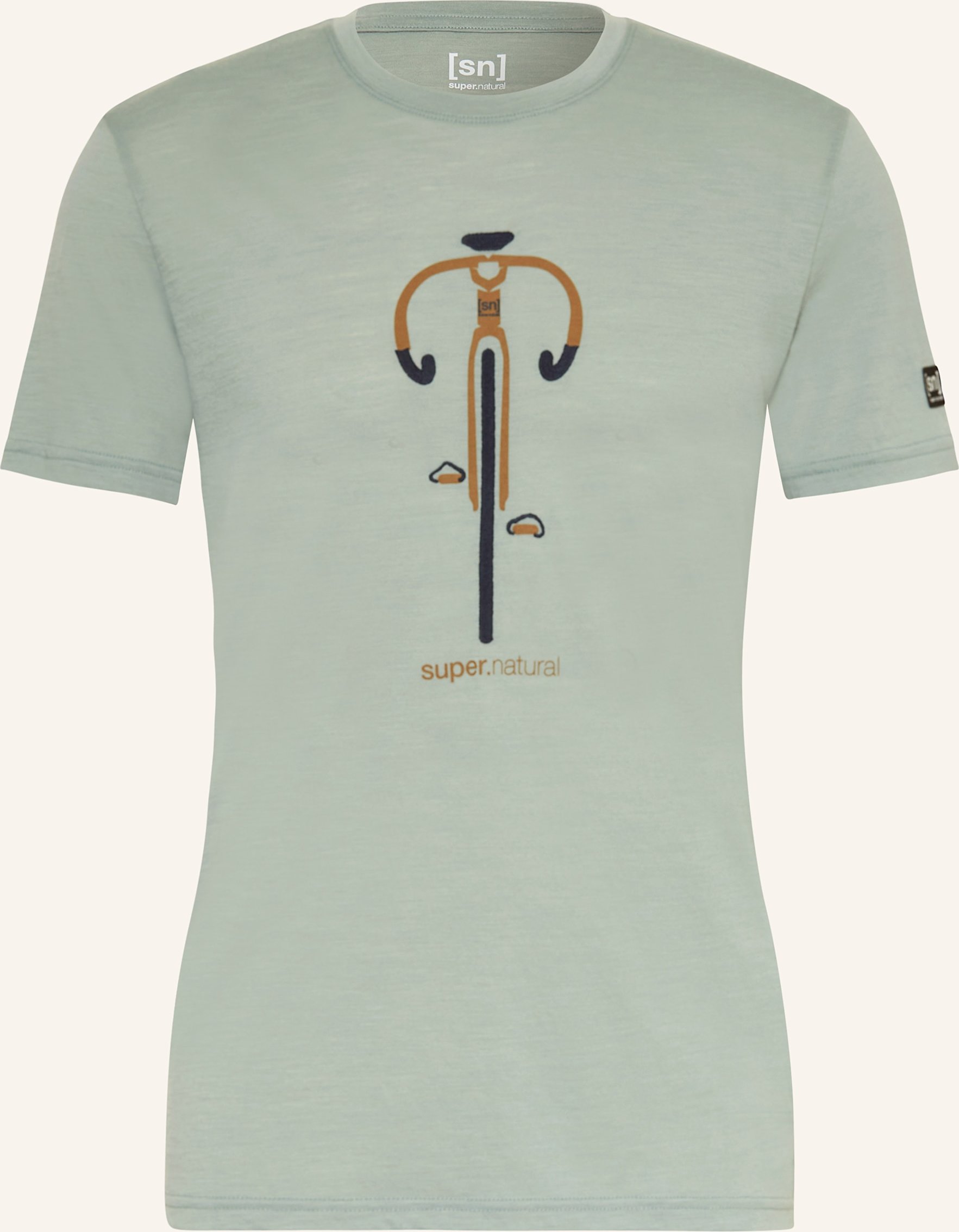 Super.Natural T-Shirt Vintage Bike Mit Merinowolle gruen