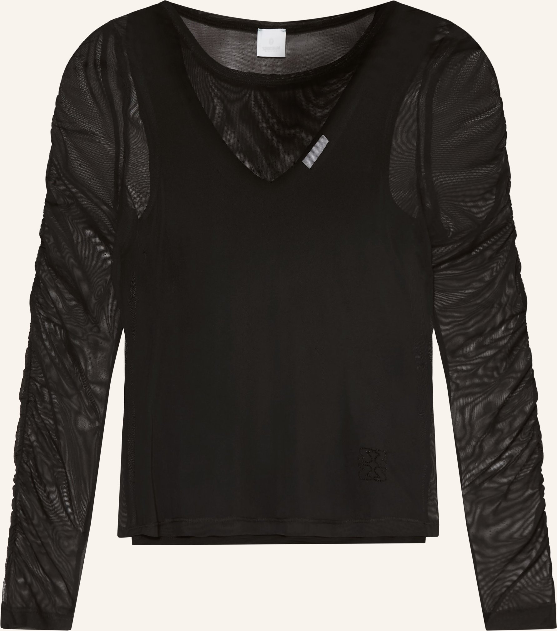 Sportalm Set: Longsleeve Aus Mesh Und Top schwarz