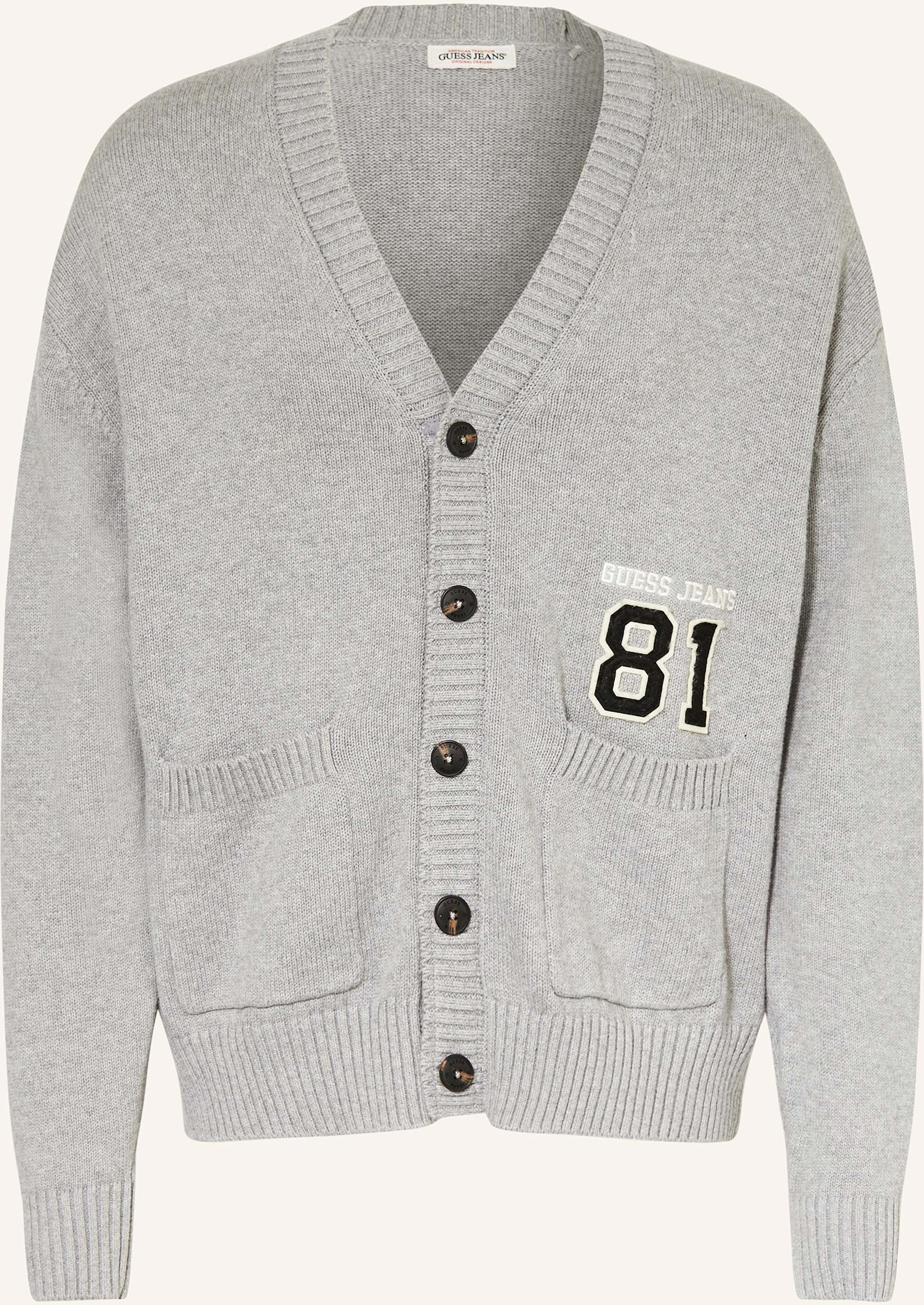 Guess Jeans Strickjacke grau