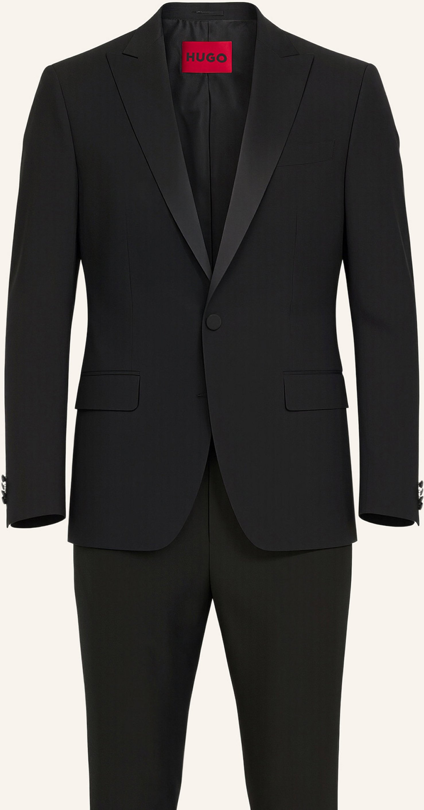 Hugo Business Anzug Henry-Getlin254Ev1X Slim Fit schwarz