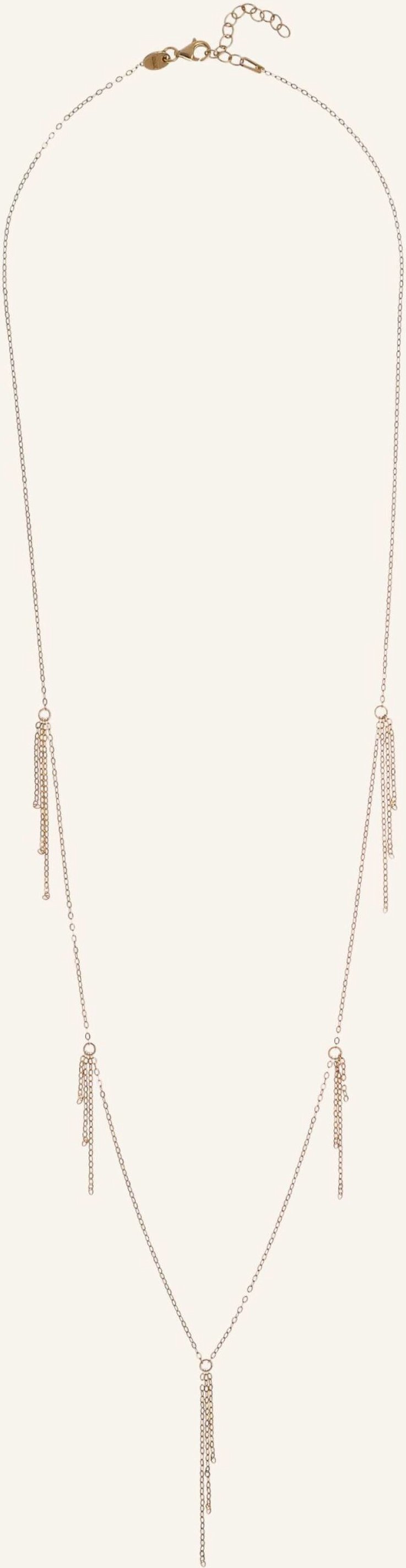 Alisia Halsketten Chandelier Long By Glambou gold