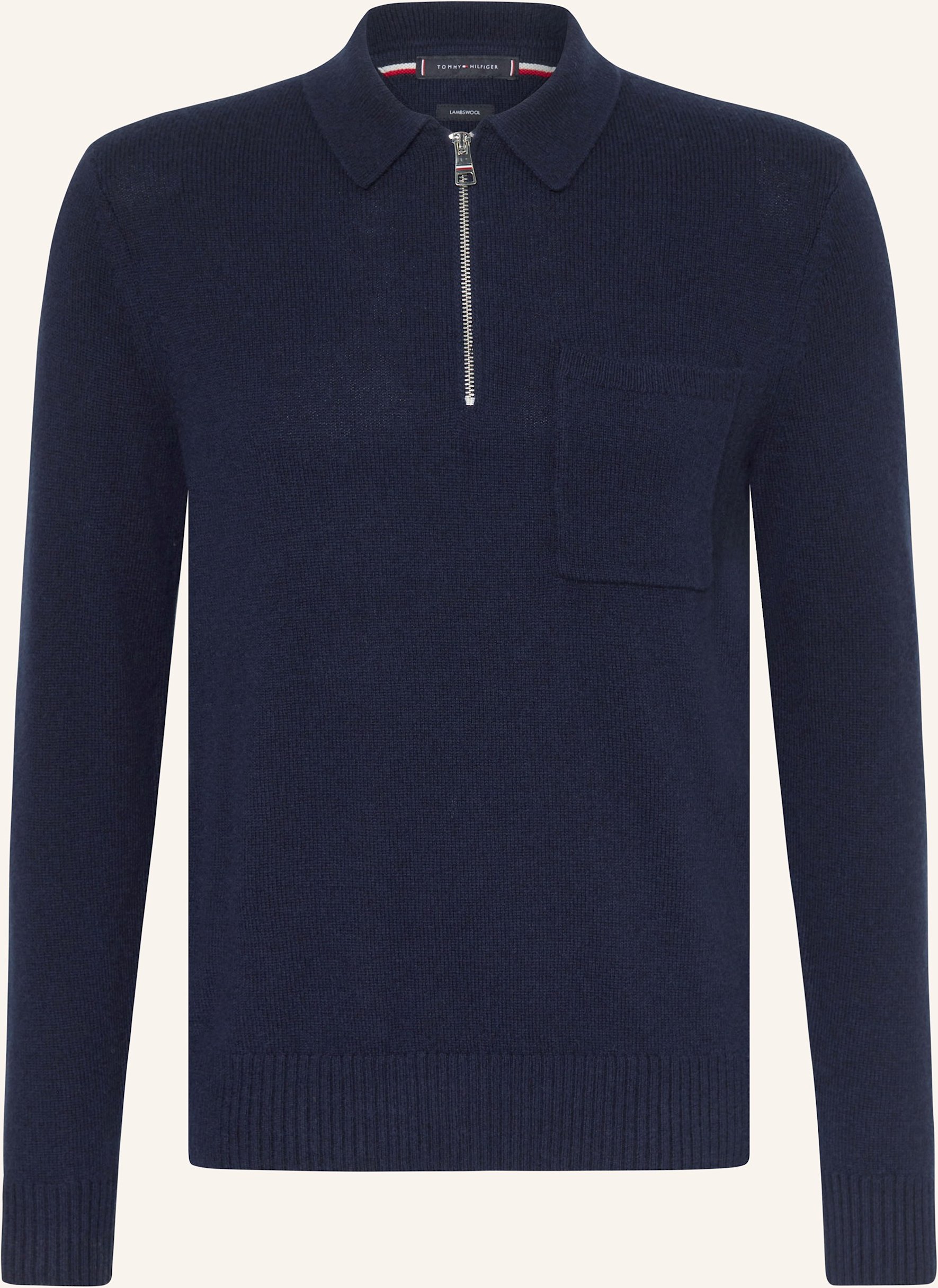 Tommy Hilfiger Strick-Poloshirt blau