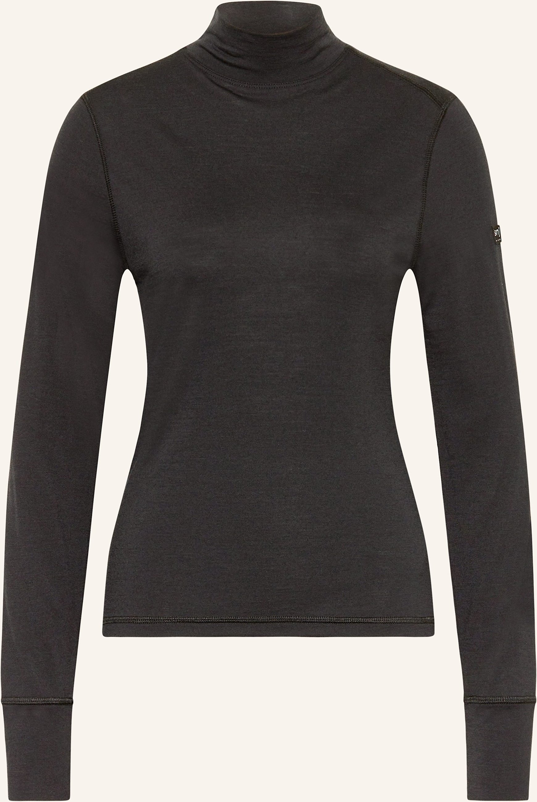 Super.Natural Longsleeve Tundra 175 Turtleneck Mit Merinowolle schwarz