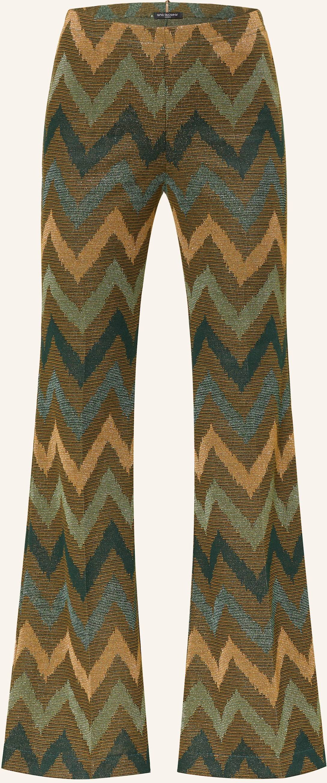 Ana Alcazar Marlenehose Mit Glitzergarn gruen