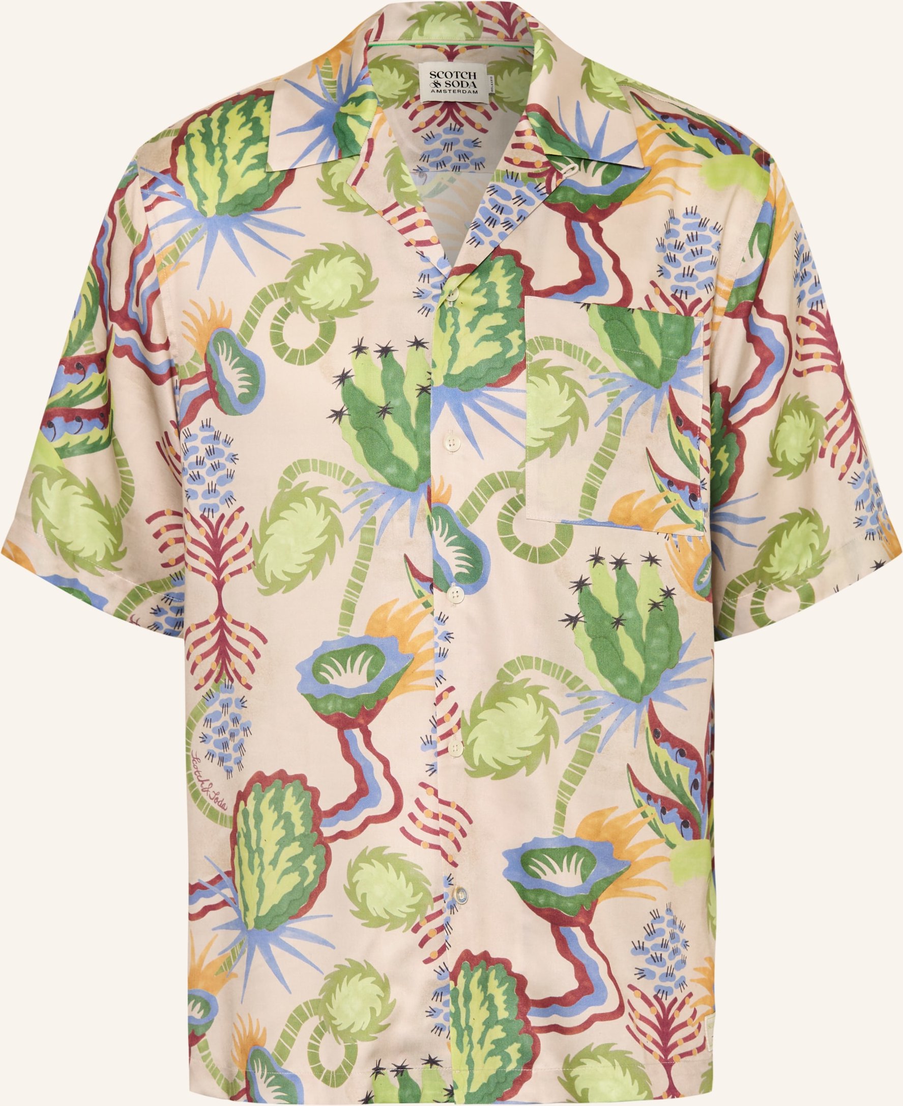 Scotch & Soda Resorthemd Relaxed Fit beige