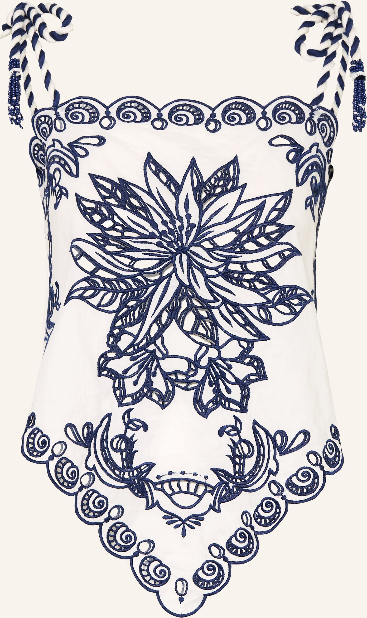 Farm Rio Blusentop Garden Tiles Mit Lochspitze blau