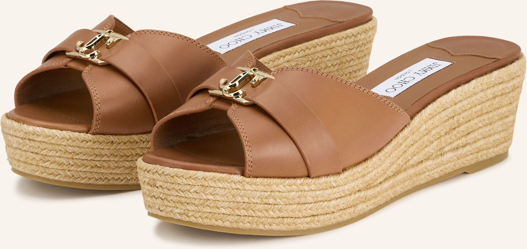 Jimmy Choo Wedges Leda 50 braun