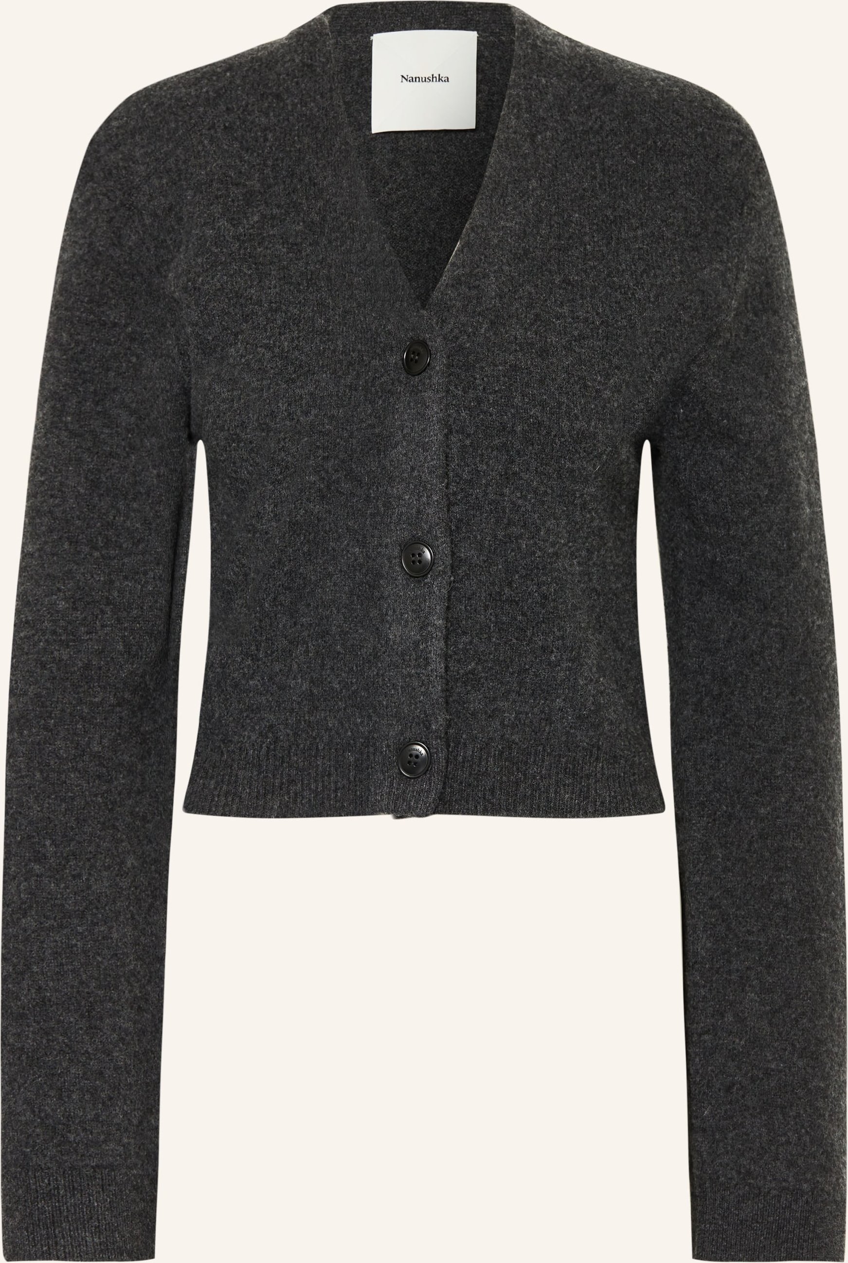 Nanushka Strickjacke Raddix Aus Merinowolle grau