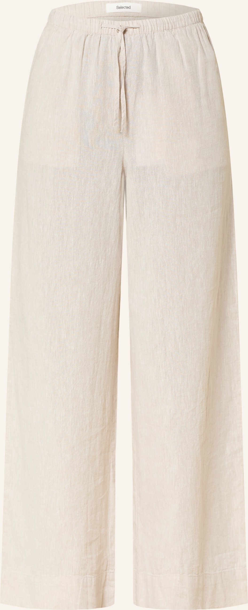 Selected Femme Marlenehose Mit Leinen beige