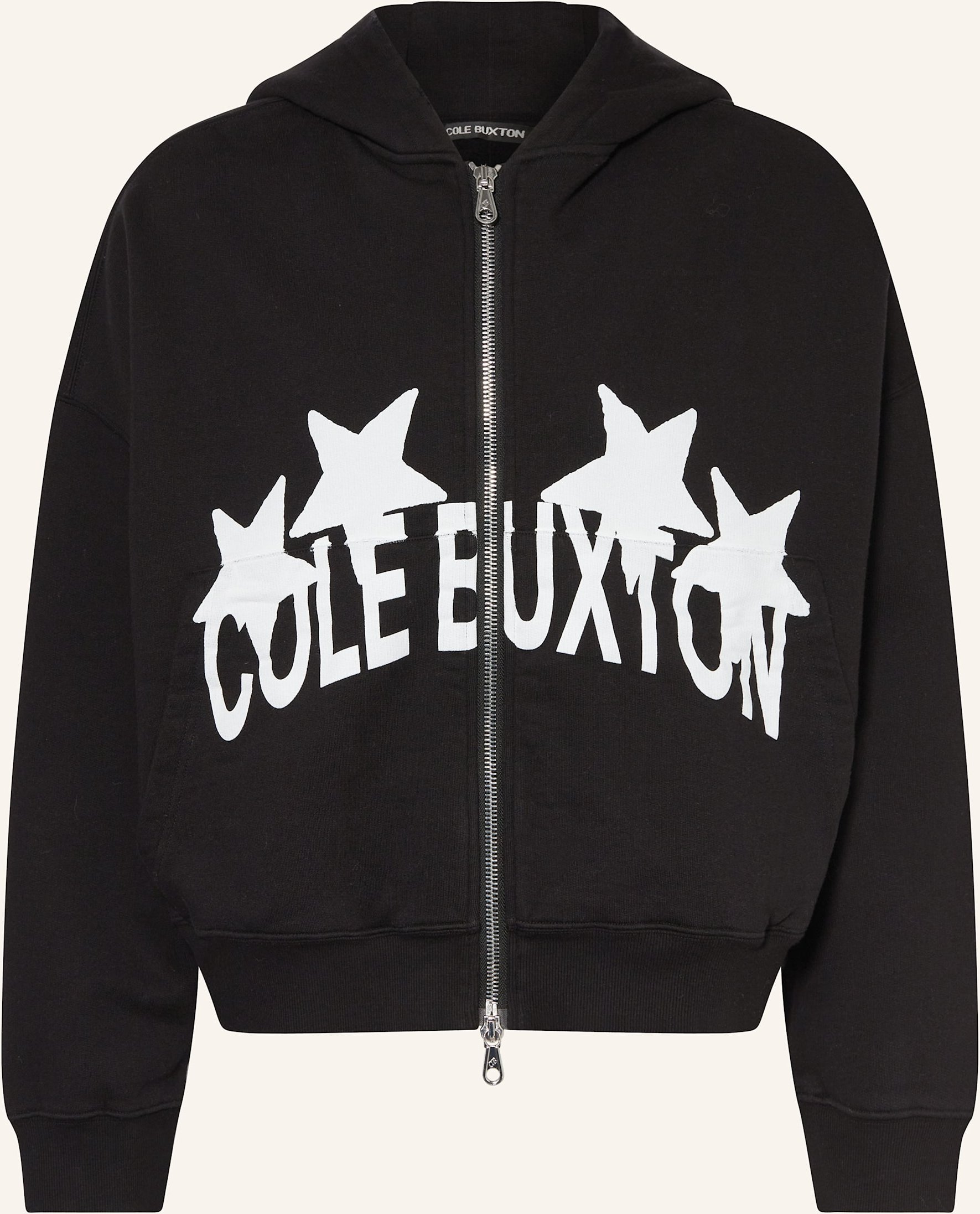 Cole Buxton Sweatjacke 4 Star Zipped schwarz