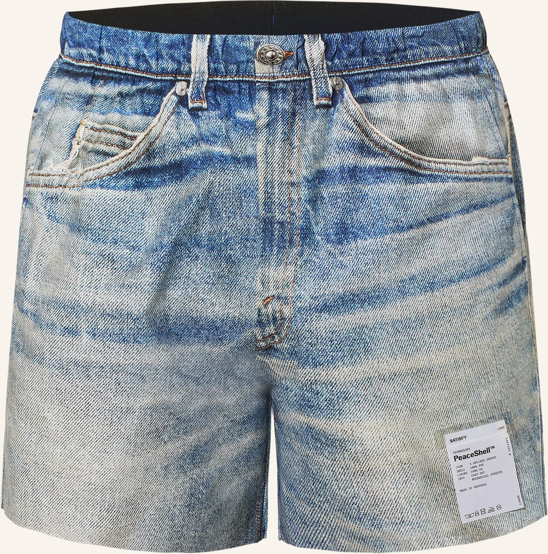 Satisfy Laufshorts Peaceshell blau