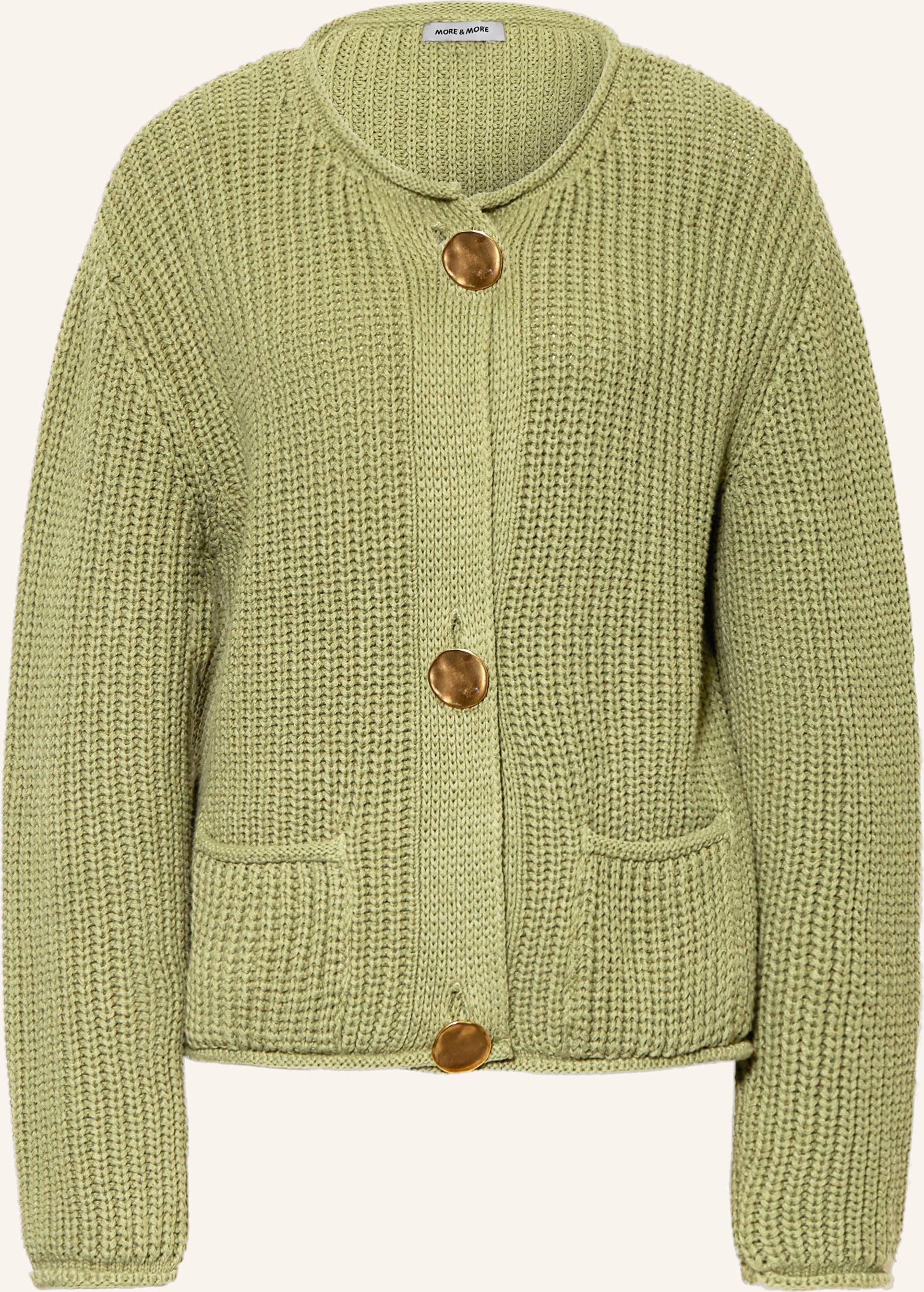 More & More Strickjacke gruen