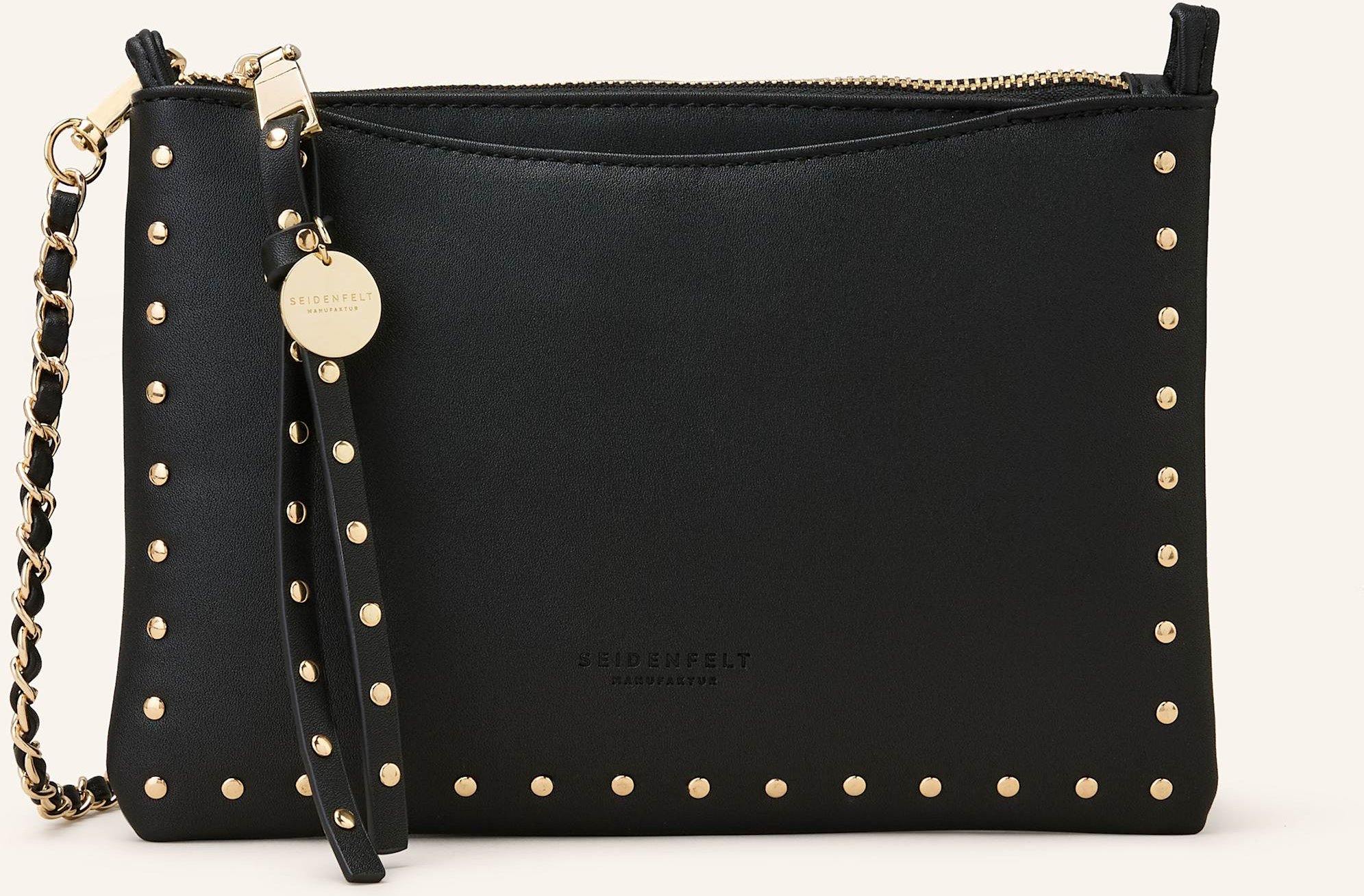 Seidenfelt Umhängetasche Senja Mit Nieten schwarz
