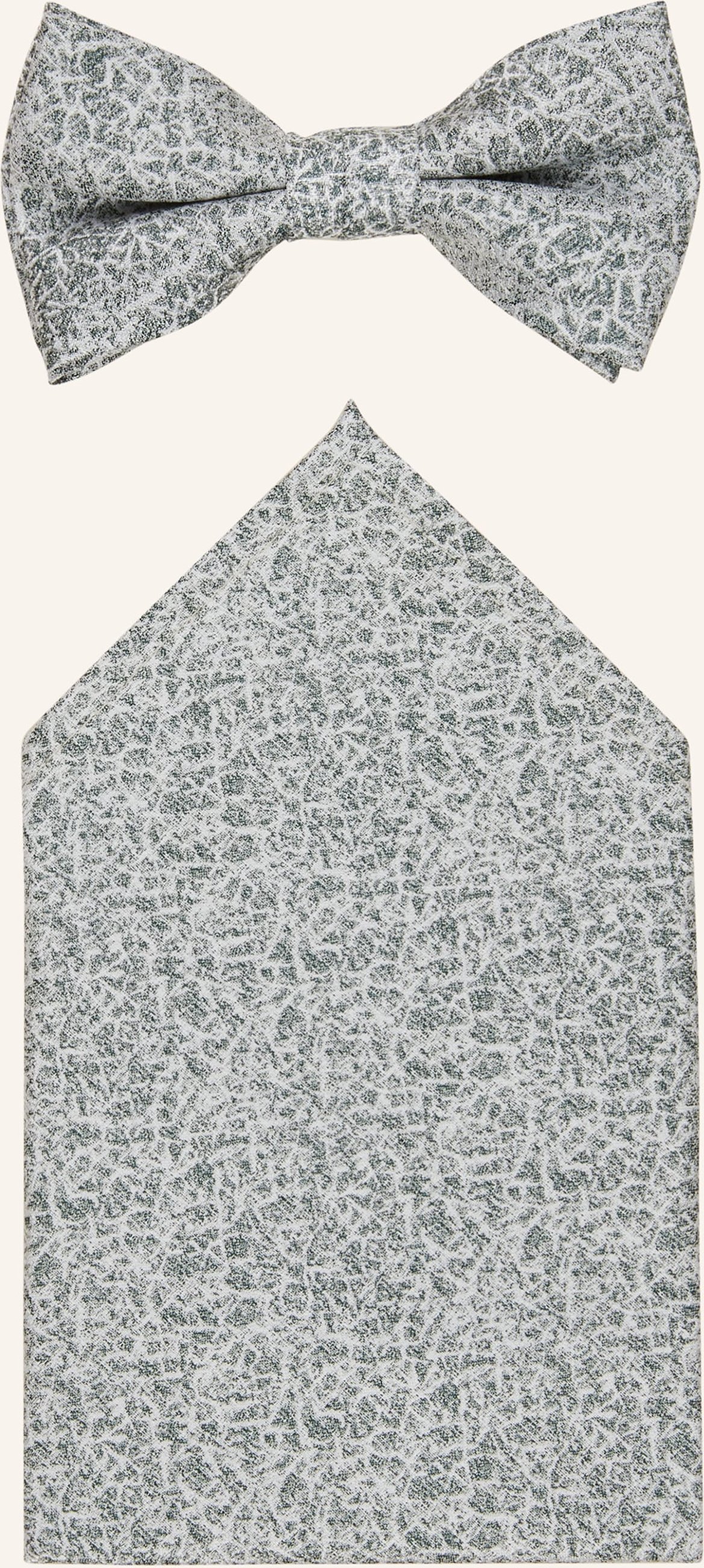 Wilvorst Set: Fliege Und Einstecktuch gruen