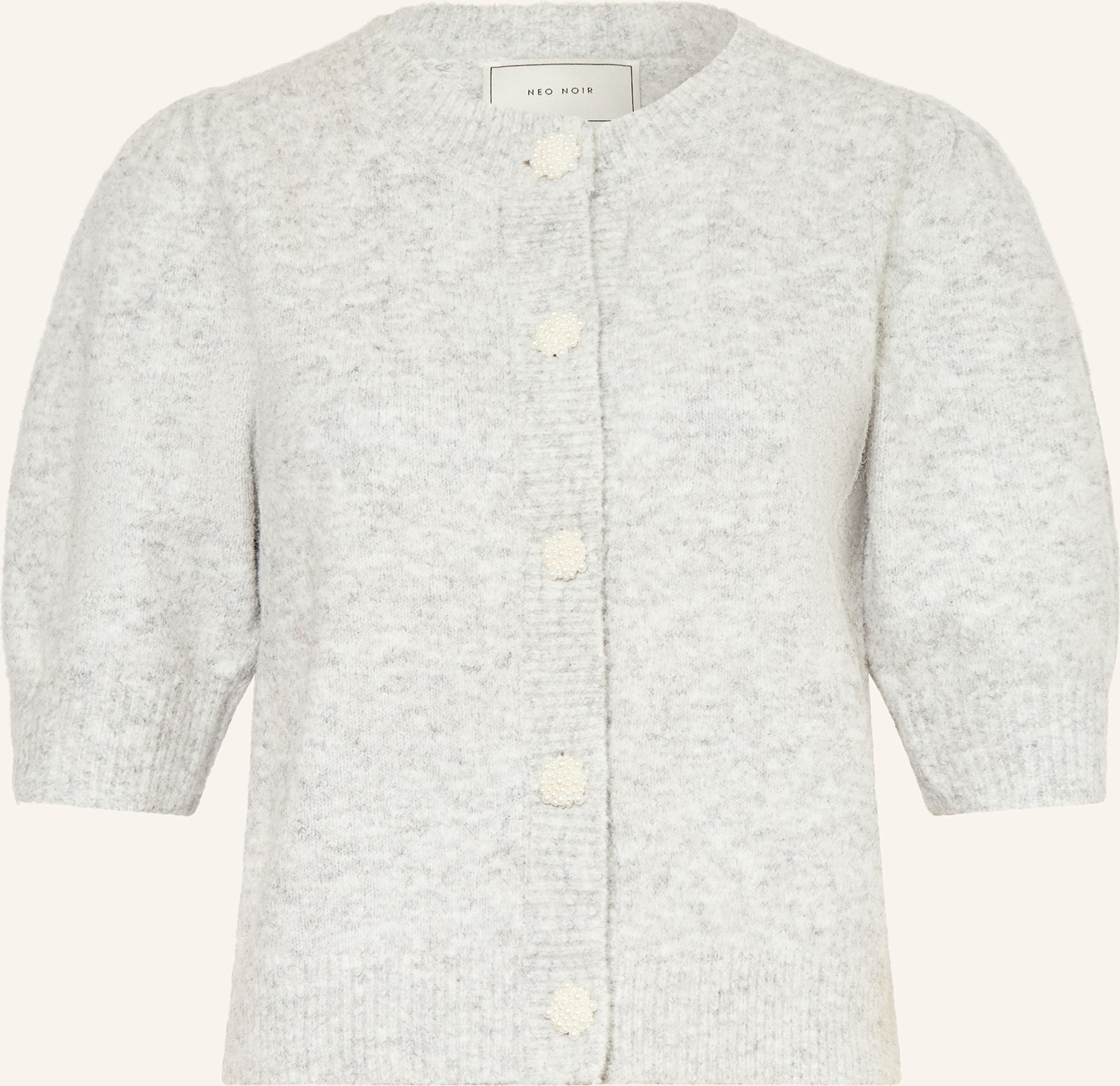Thumbnail - Neo Noir Strickjacke Trudy Mit 3/4-Arm grau