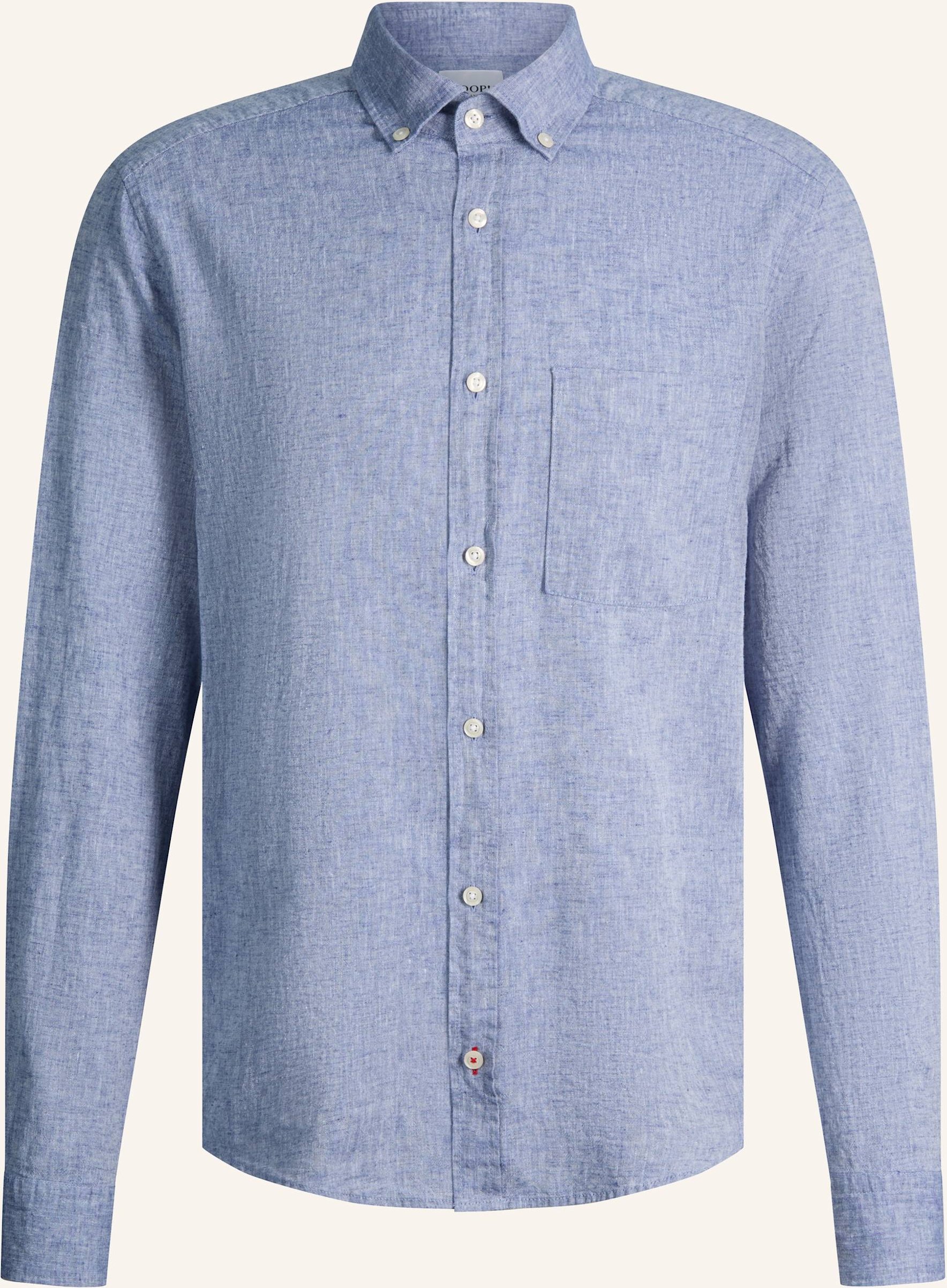 Joop! Jeans Hemd Hali Regular Fit Mit Leinen blau