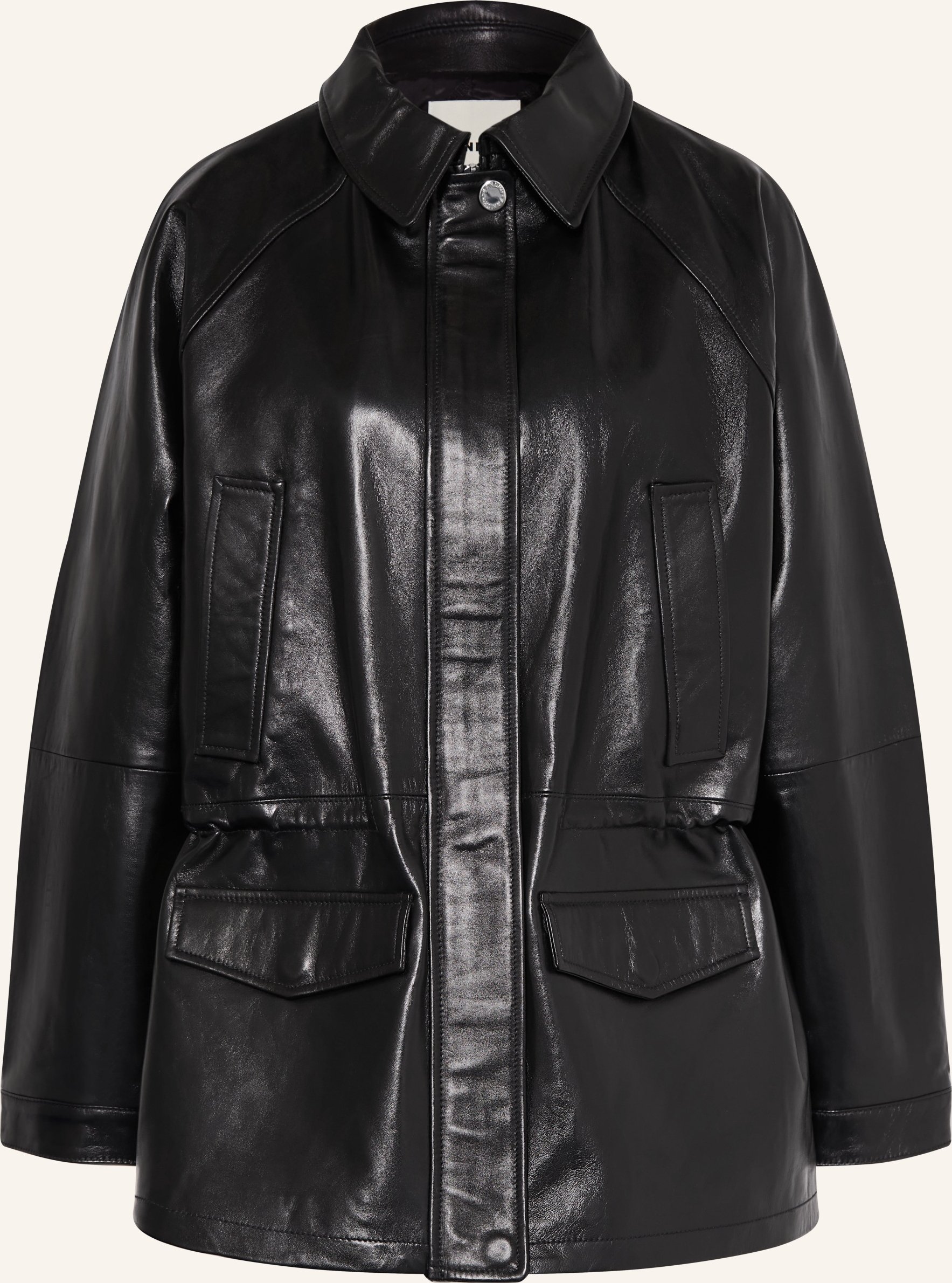 Sandro Lederjacke schwarz