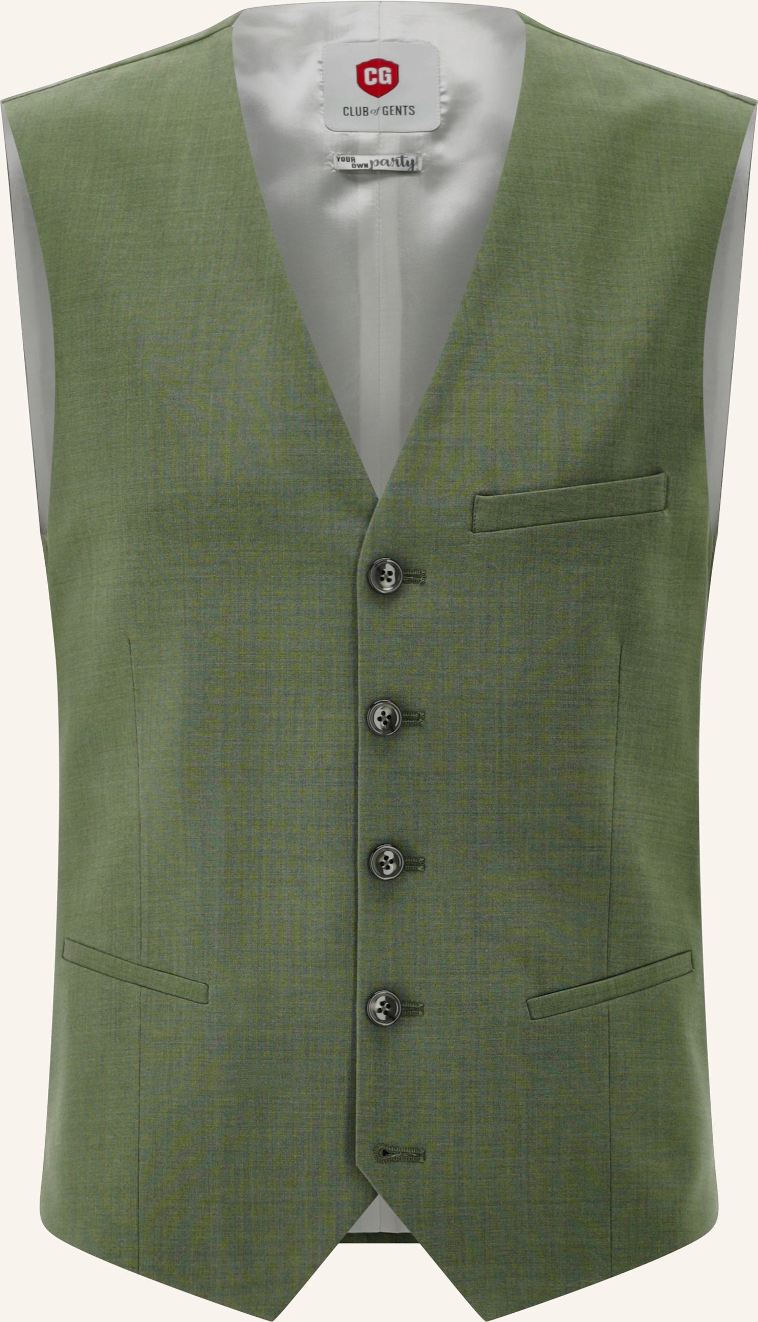 Cg - Club Of Gents Weste Cg Plum Slim Fit gruen