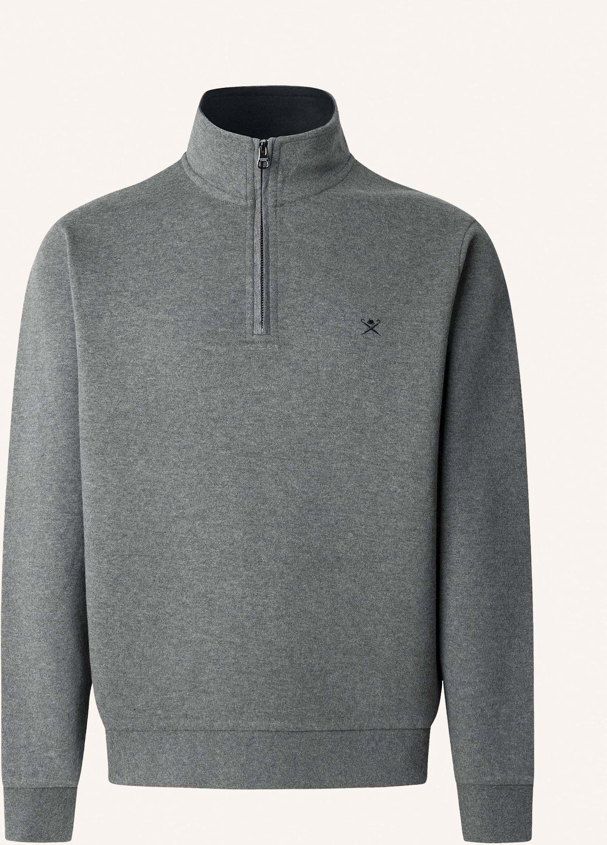Hackett London Sweatshirt New Double Knit Hz grau