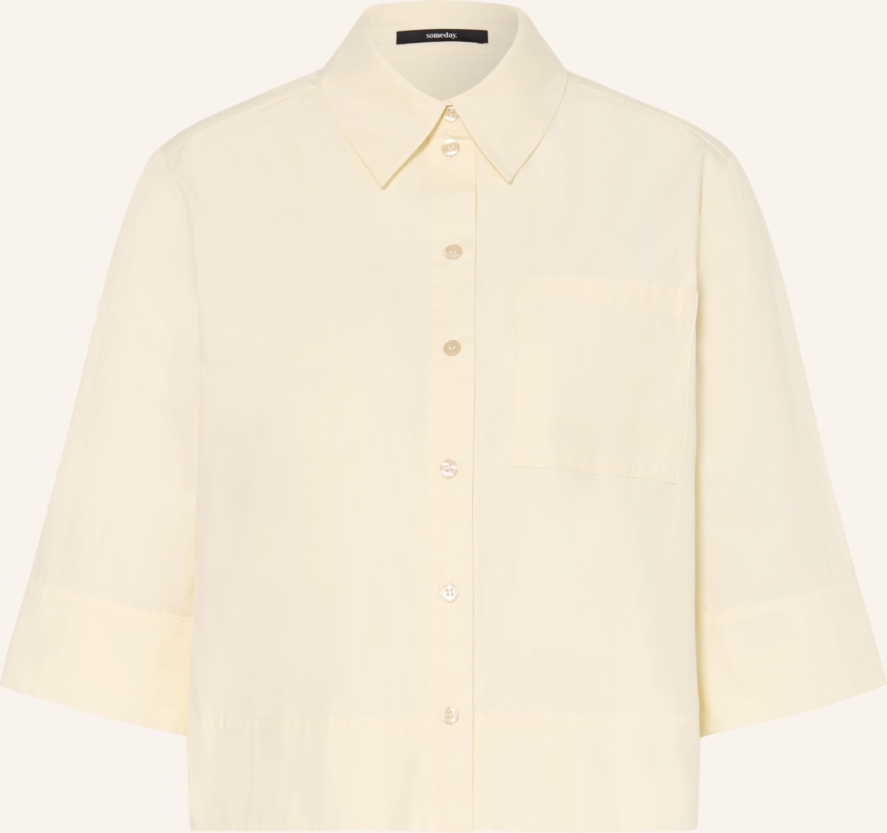 Someday Hemdbluse Zarba Bold Mit 3/4-Arm gelb