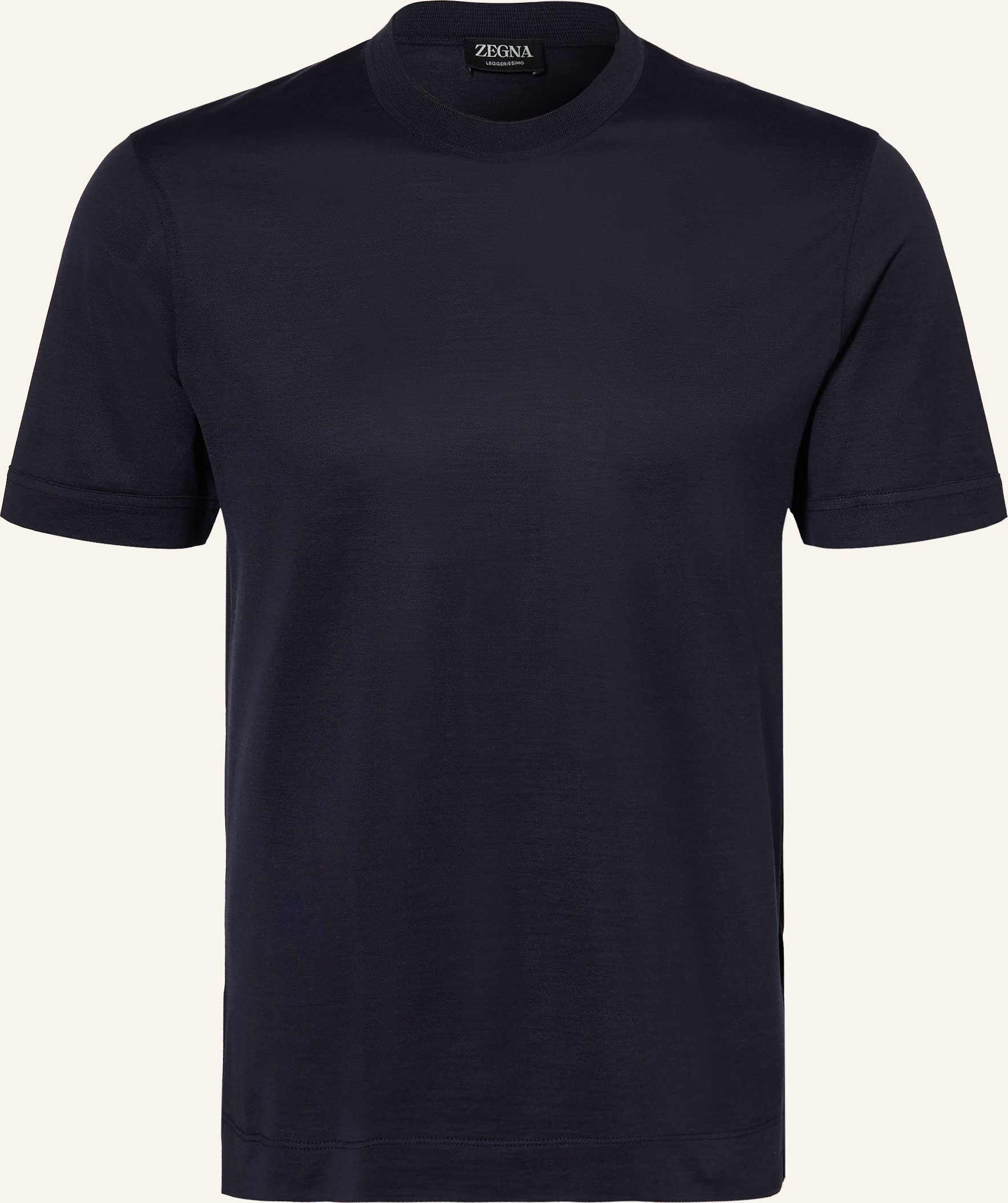 Zegna T-Shirt Mit Seide blau