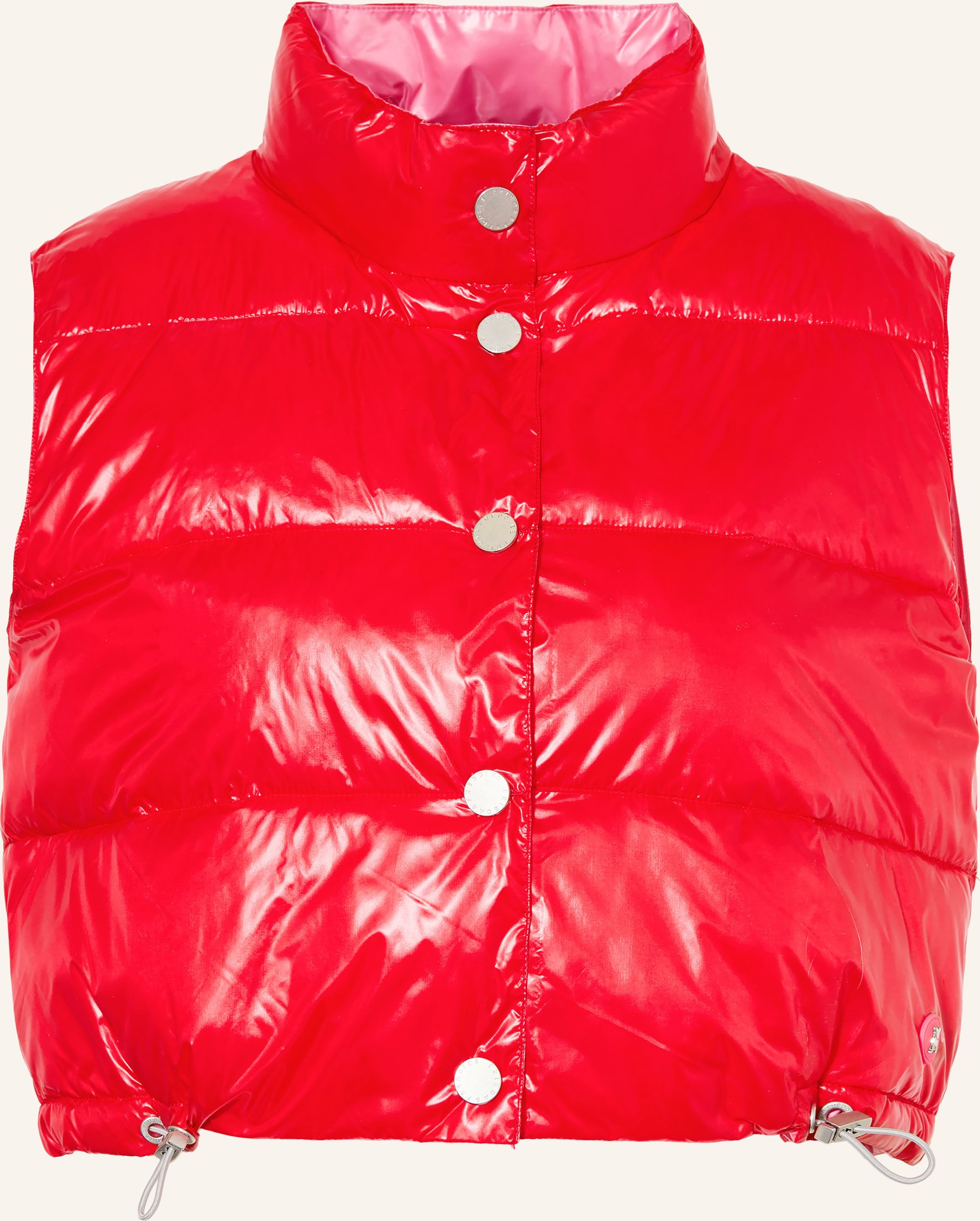 Frieda & Freddies Cropped-Steppweste Maddy Zum Wenden schwarz