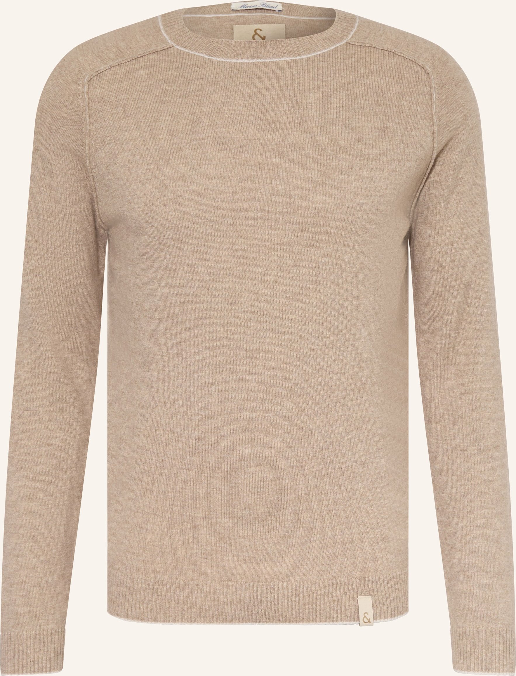 Colours & Sons Pullover Mit Merinowolle grau