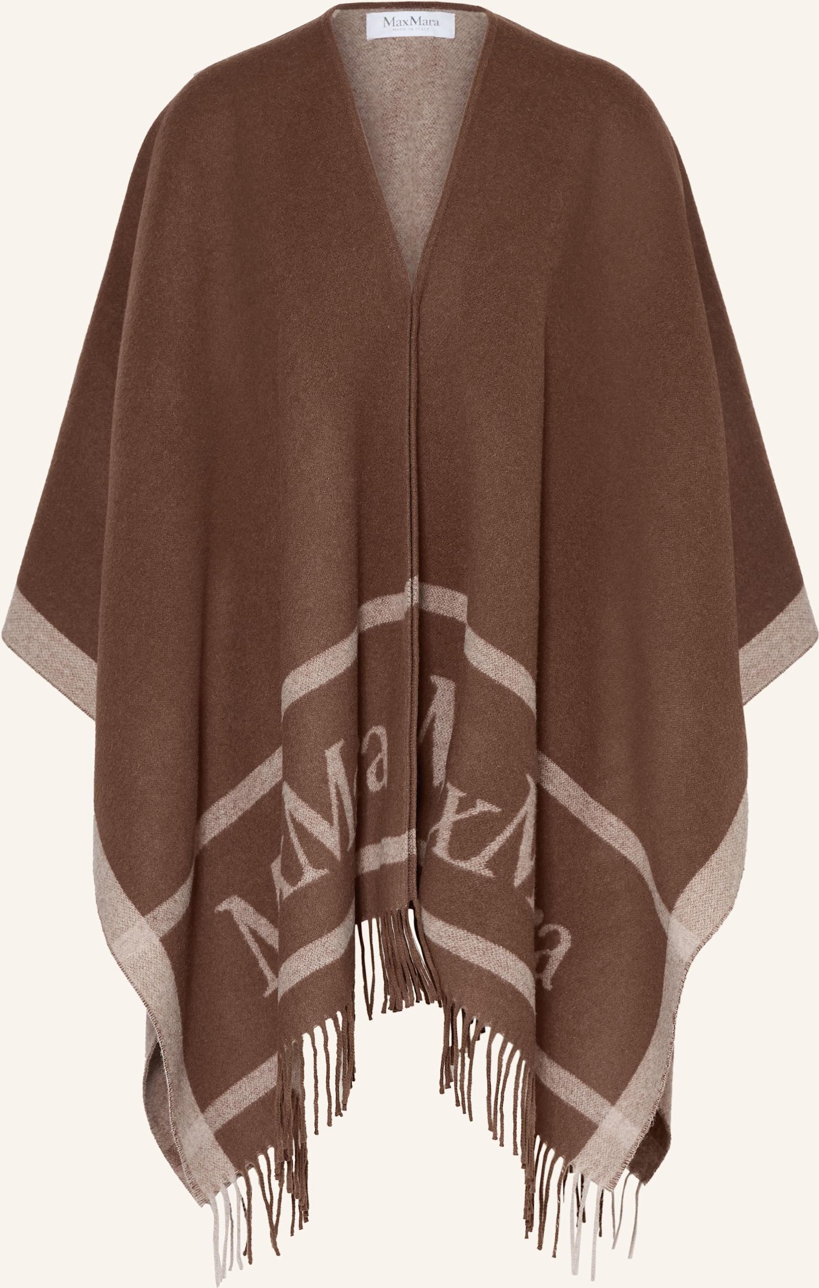 Max Mara Jacquard-Cape Hilde braun